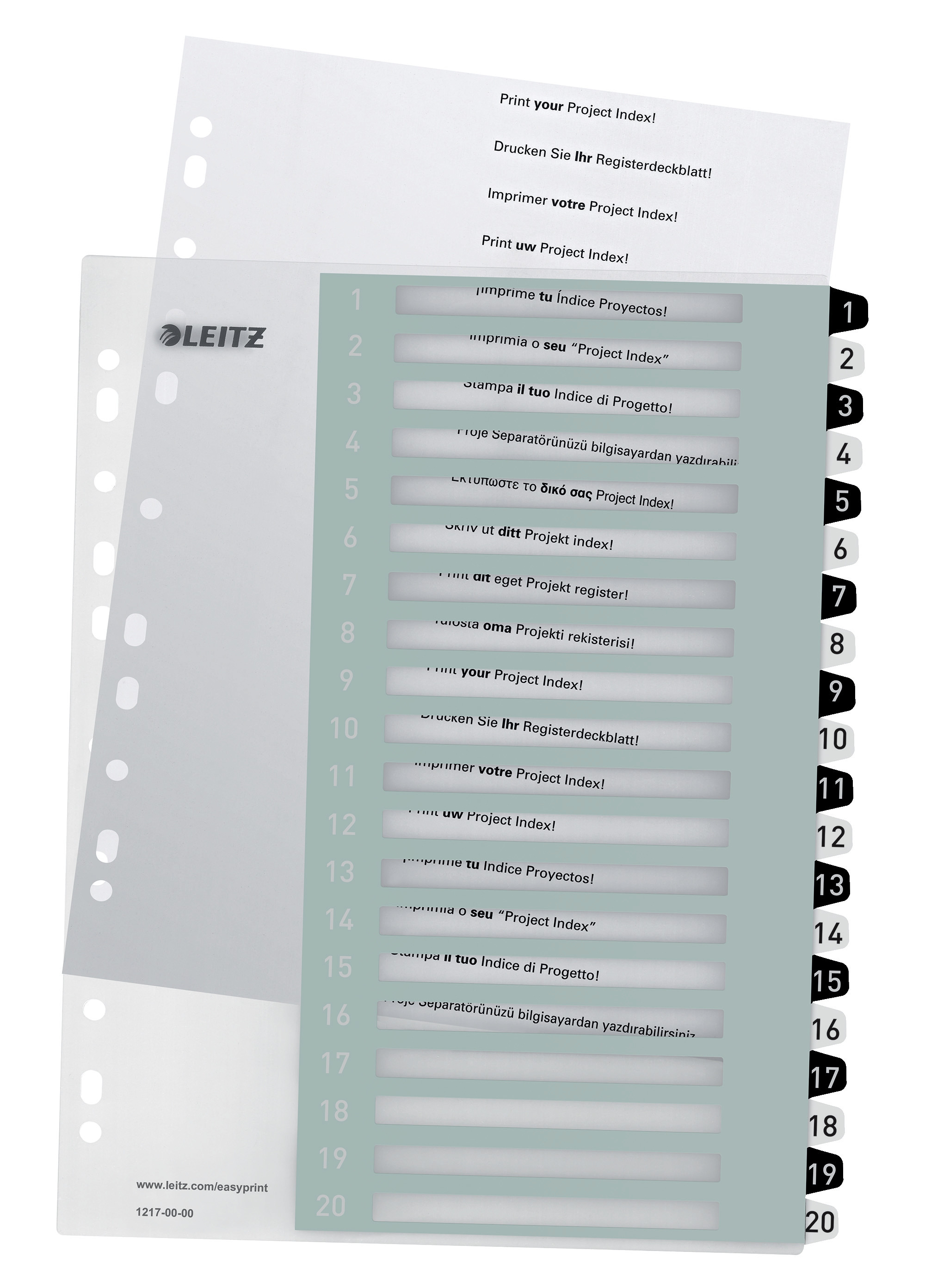 BildeRegister PP PC-utskrift A4+ 1-20 Hv/Sort