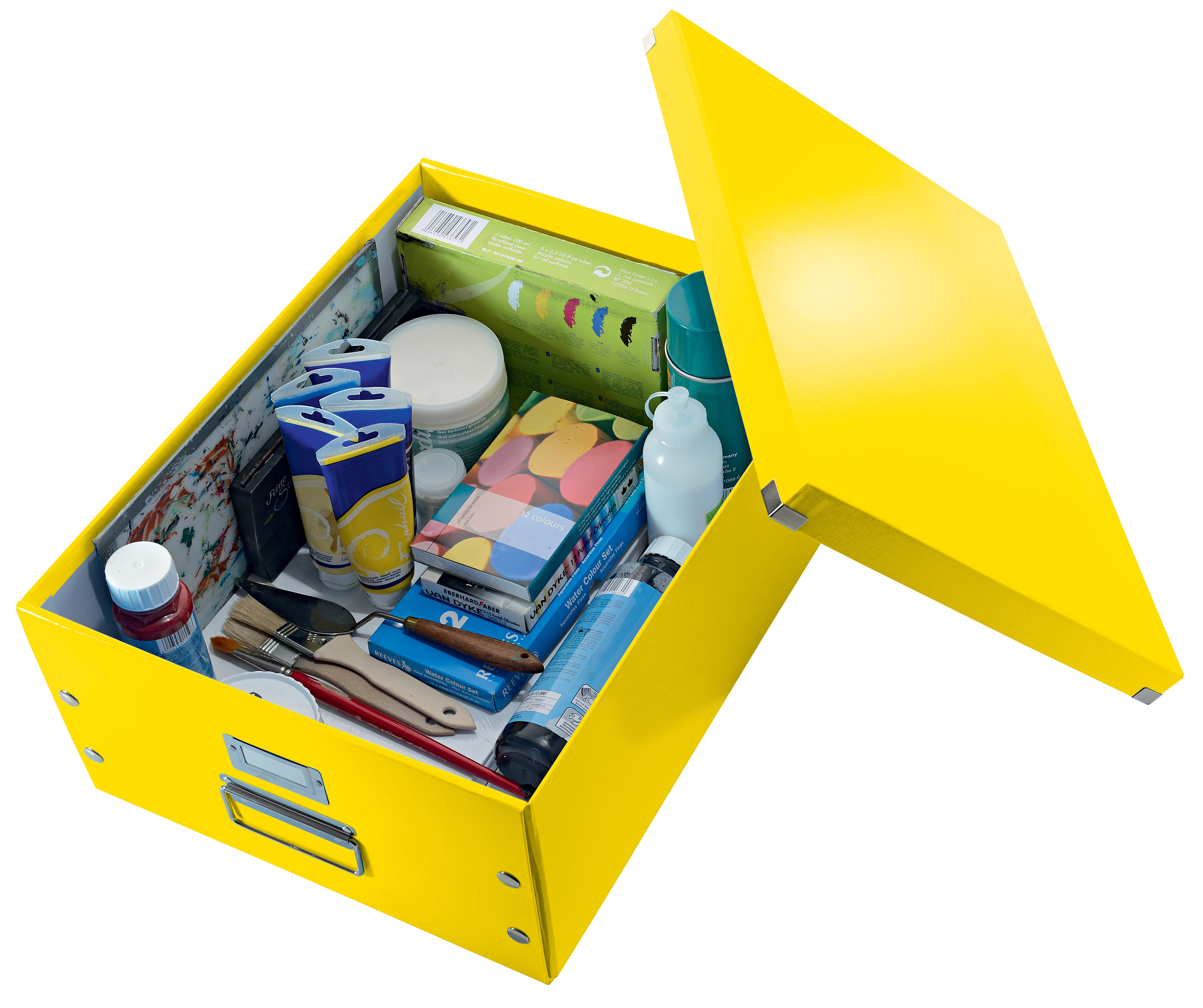 Oppbevaringsboks Click&Store L WOW Gul