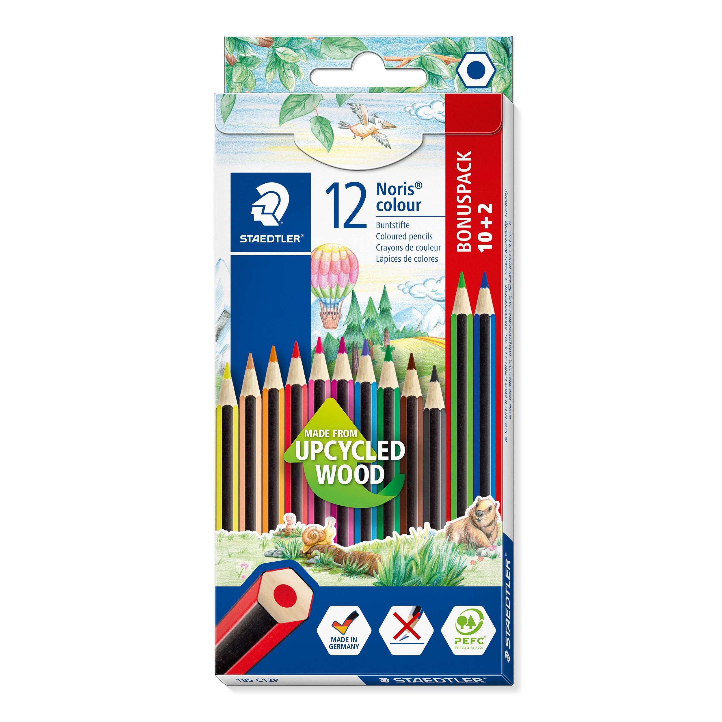 BildeSTAEDTLER Fargeblyanter Noris Upcycled Wood ass (10+2)