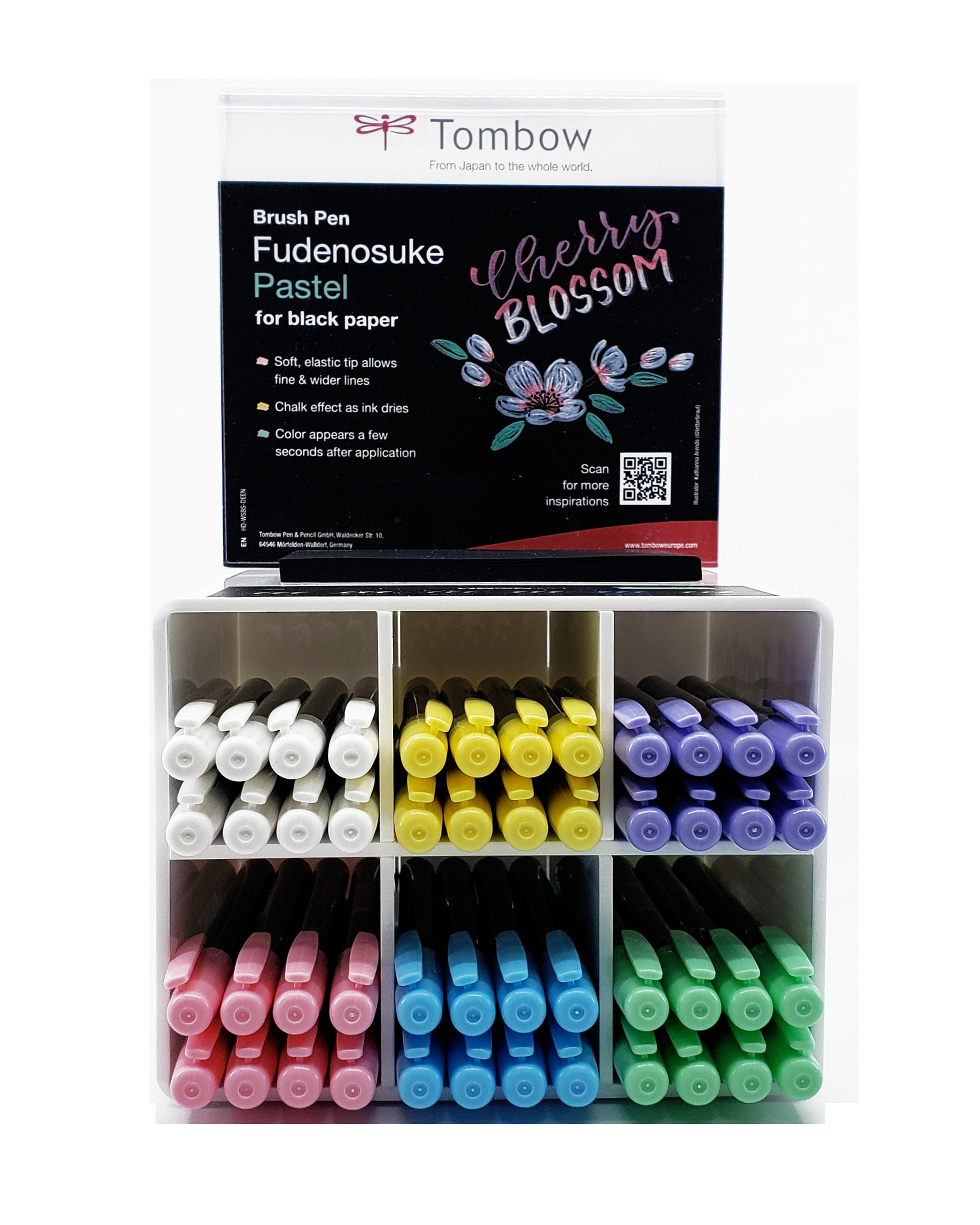 BildeTombow Brush pen Fudenosuke soft pastel display ass (48)