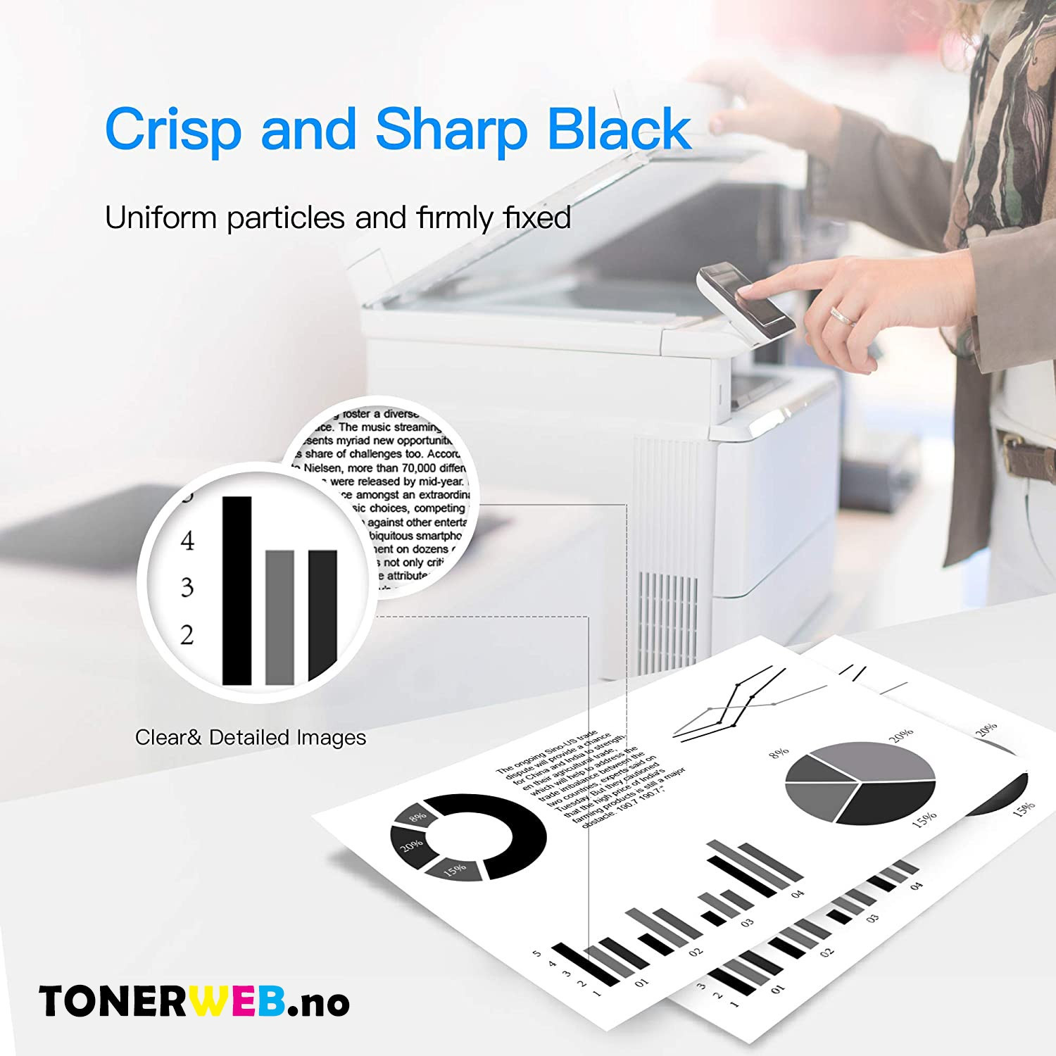 Tonerkassett, erstatter HP Cyan 126A (1.000 sider) 