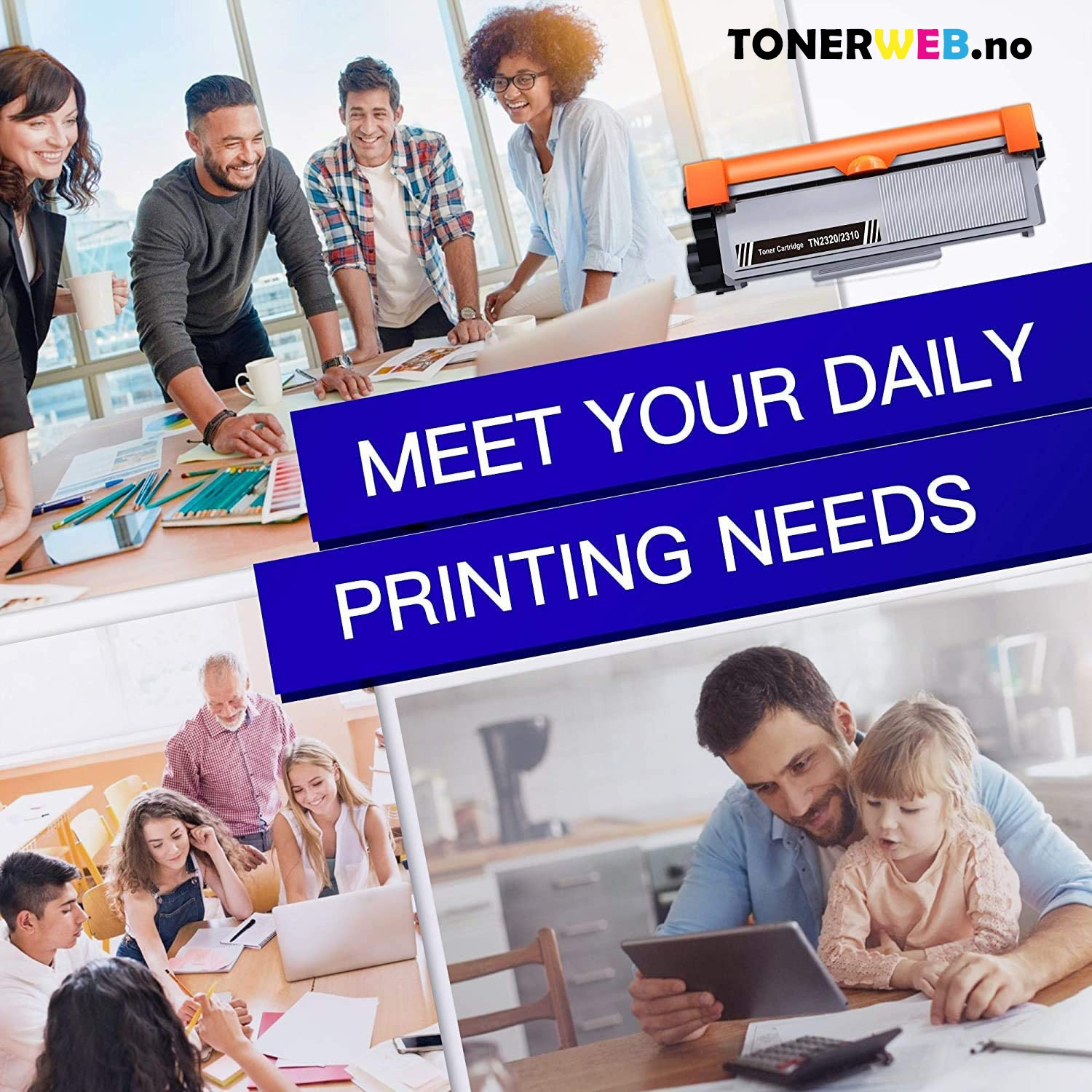 Tonerkassett, erstatter Brother TN2320 Sort (2.600 sider)