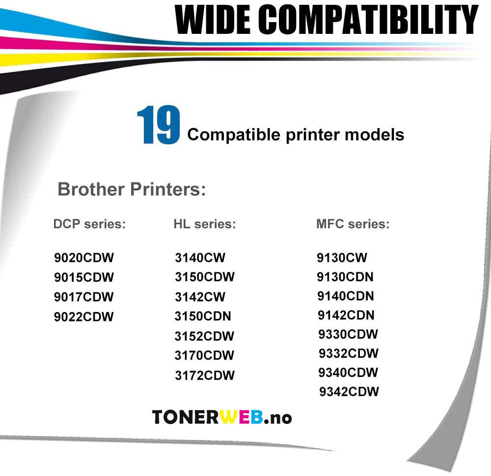 Tonerkassett, erstatter Brother TN-241BK TN-245BK/TN-245BK Sort (2.500 sider)