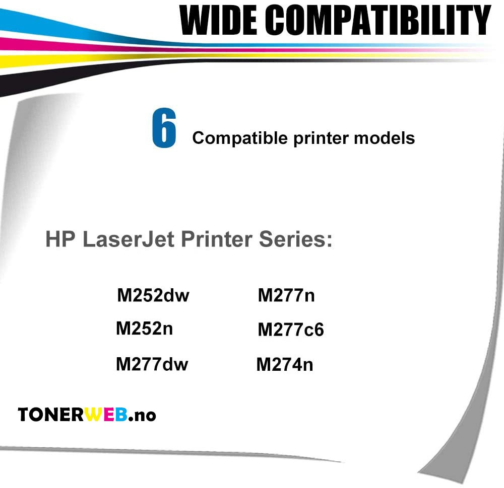 Tonerkassett, erstatter HP Magenta 201X (2.300 sider) 
