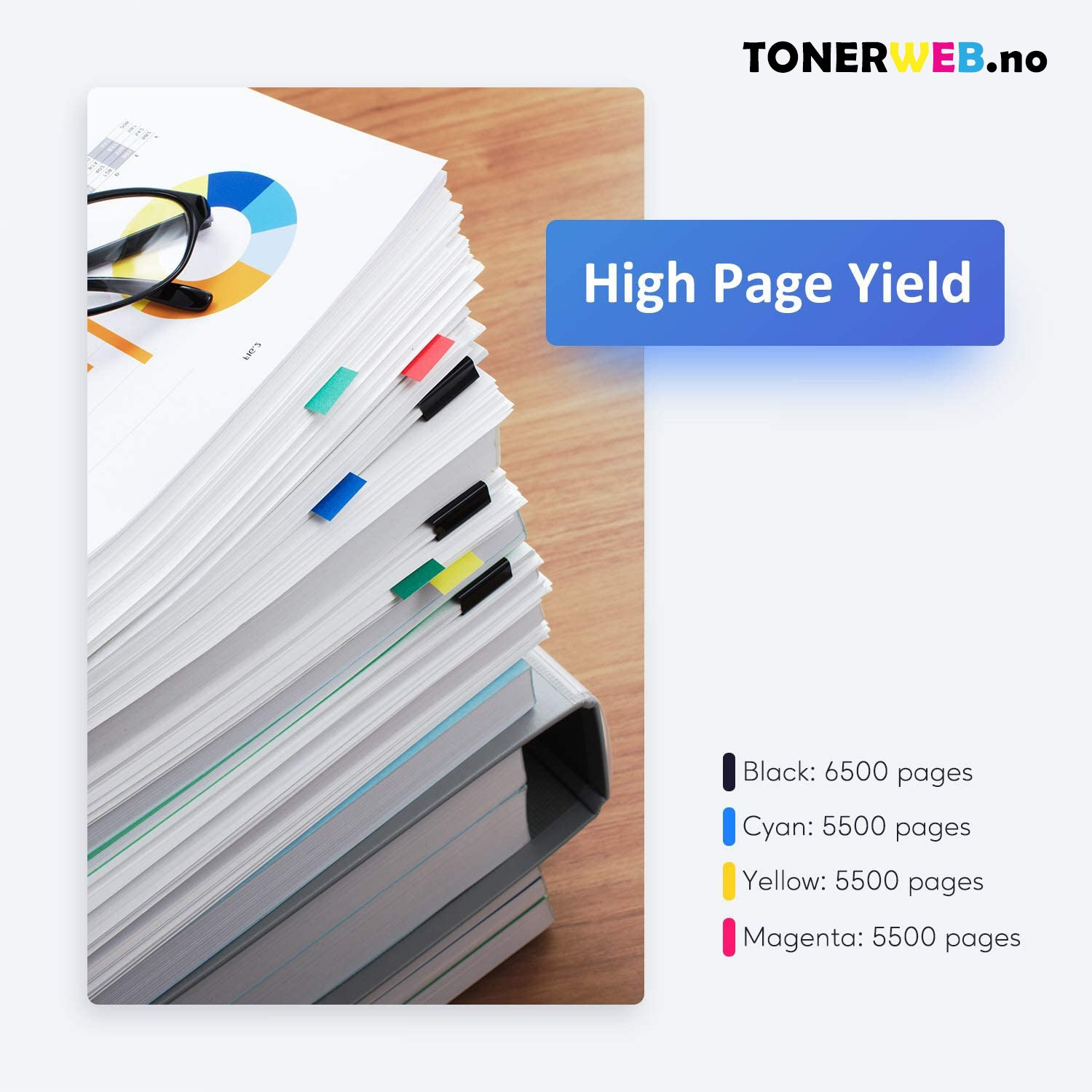 Tonerkassett, erstatter HP Toner Sort HY 410X (6.500 sider)