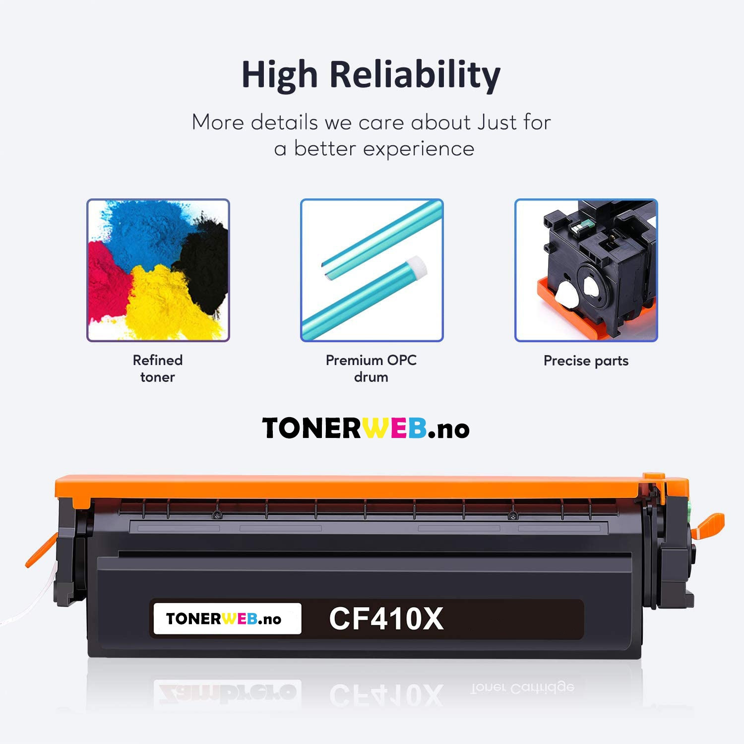Tonerkassett, erstatter HP Toner Sort HY 410X (6.500 sider)