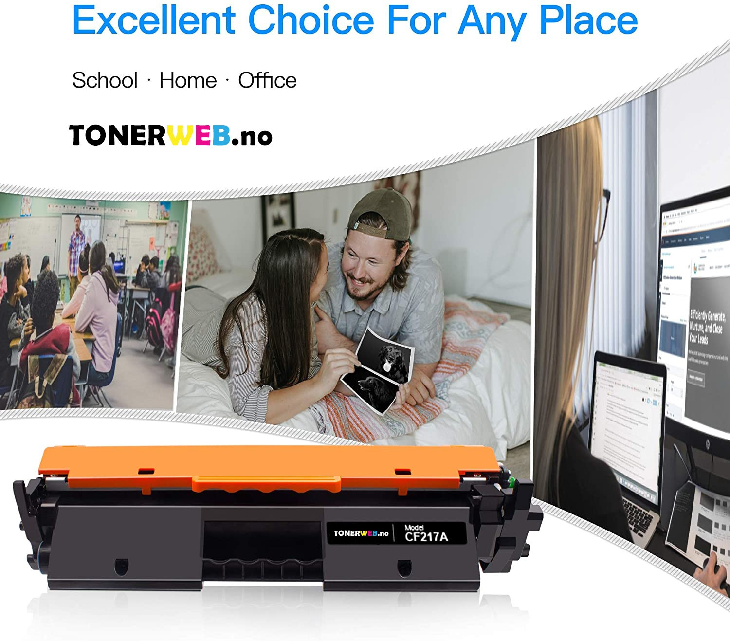 Tonerkassett, erstatter HP Toner Sort LaserJet 17A (1.600 sider)