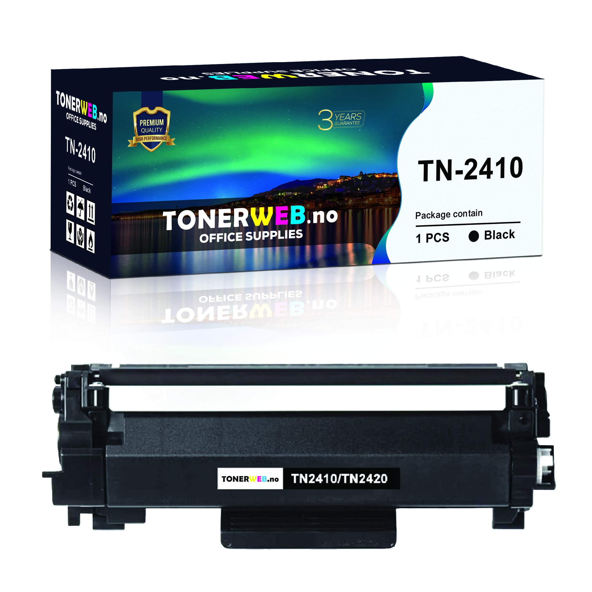 Brother TN 2410 / TN2410 Black Toner - Tonerkassett Svart