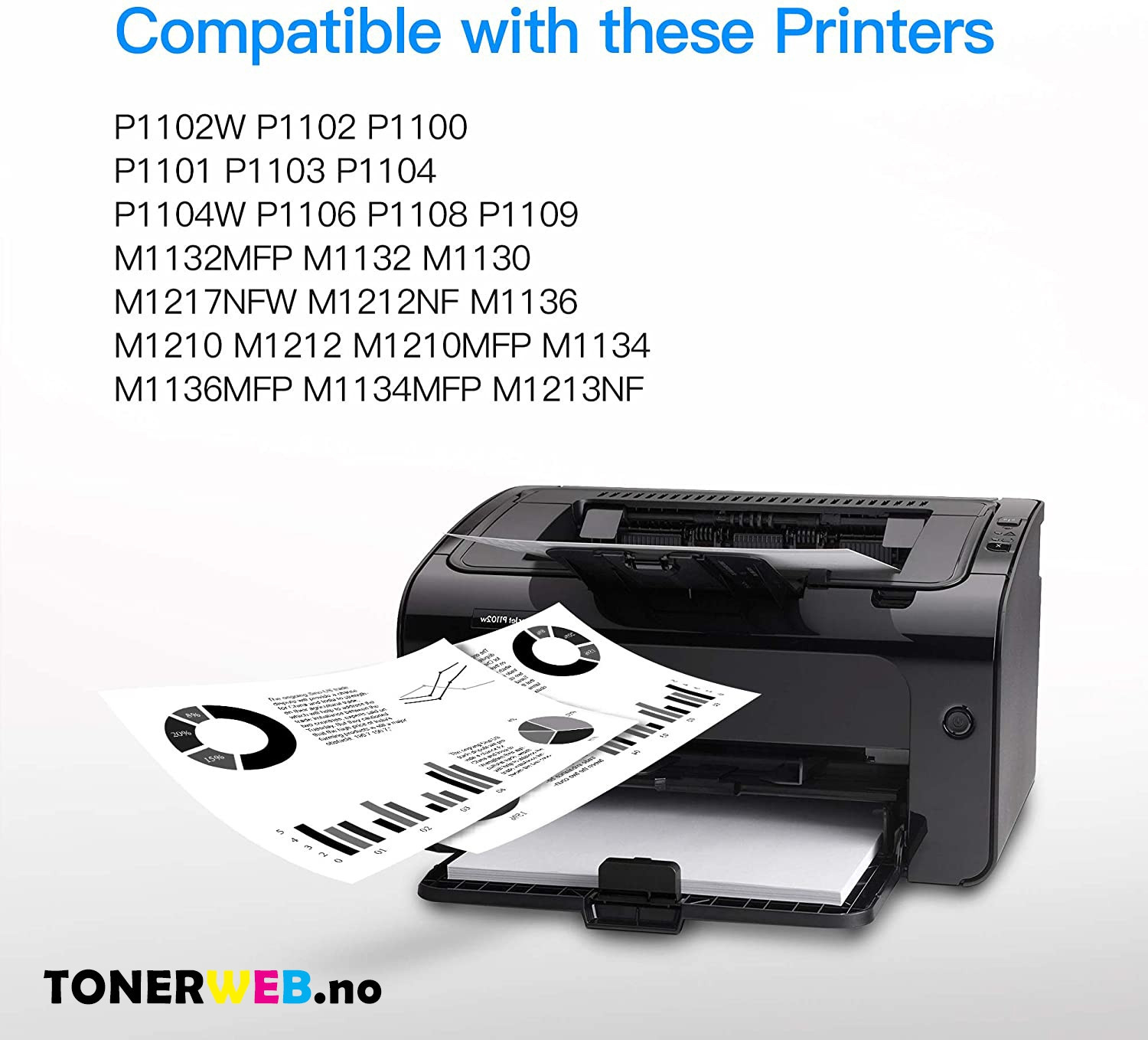 Tonerkassett, erstatter HP Sort 106A (1000 sider) 