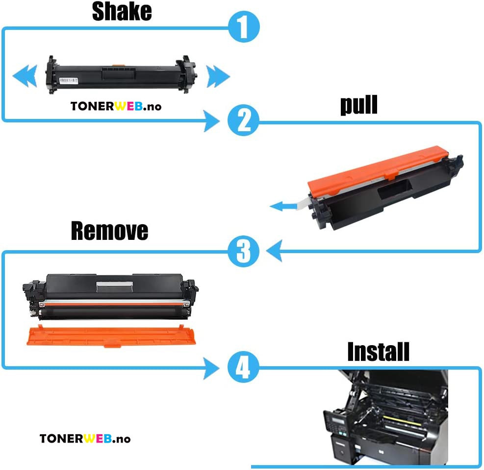 Tonerkassett, erstatter HP Toner 94A Sort (1.200 sider)