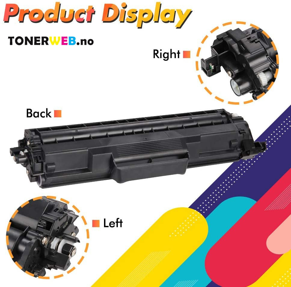 BildeTonerkassett, erstatter Brother TN247 CMYK BK/C/M/Y 4 stk (3000 sider sort, 2.300 sider fargene)