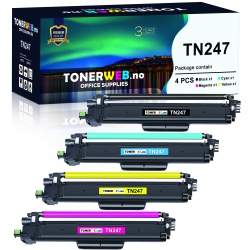 BildeTonerkassett, erstatter Brother TN247 CMYK BK/C/M/Y 4 s...