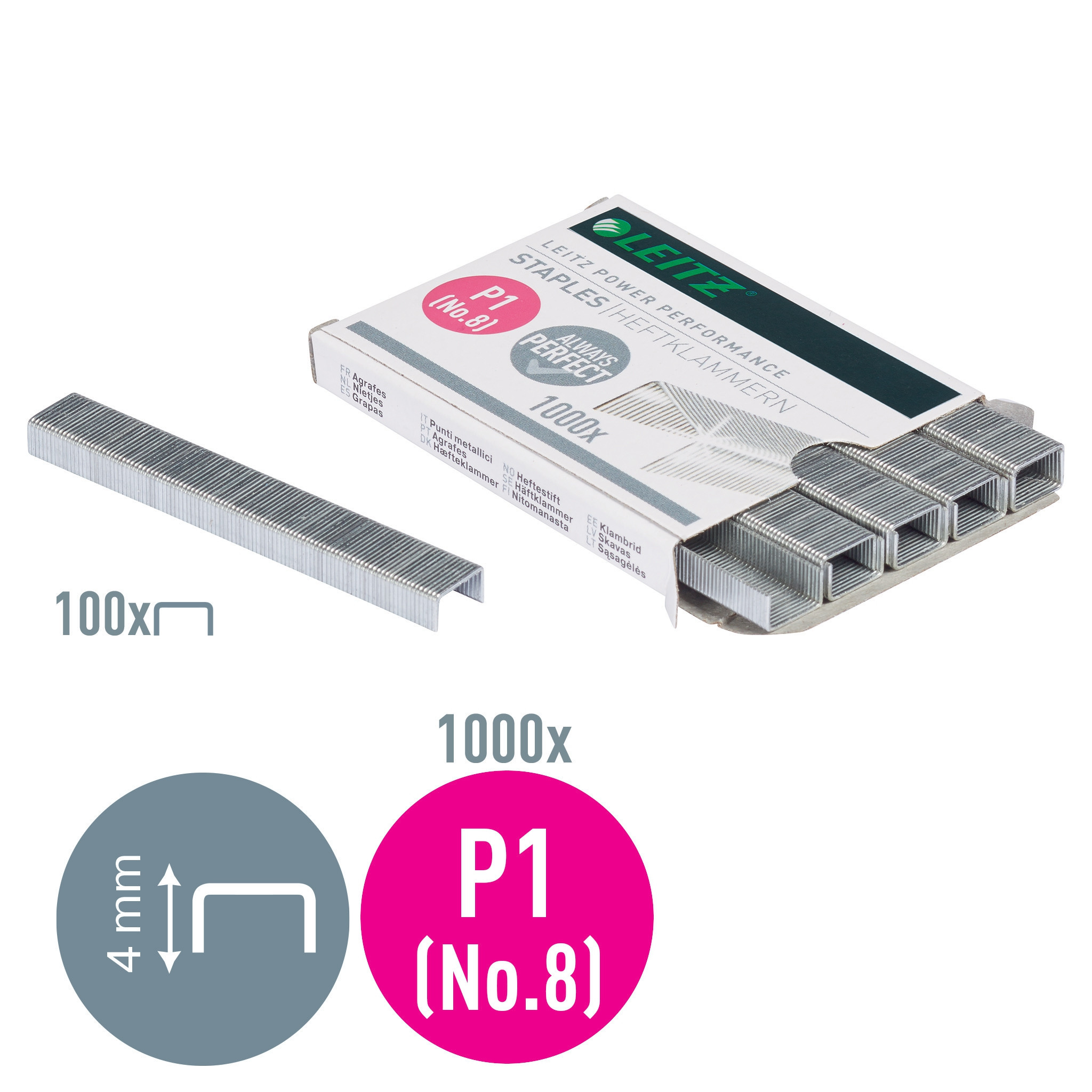 Leitz Heftestift nr 8 (1000)