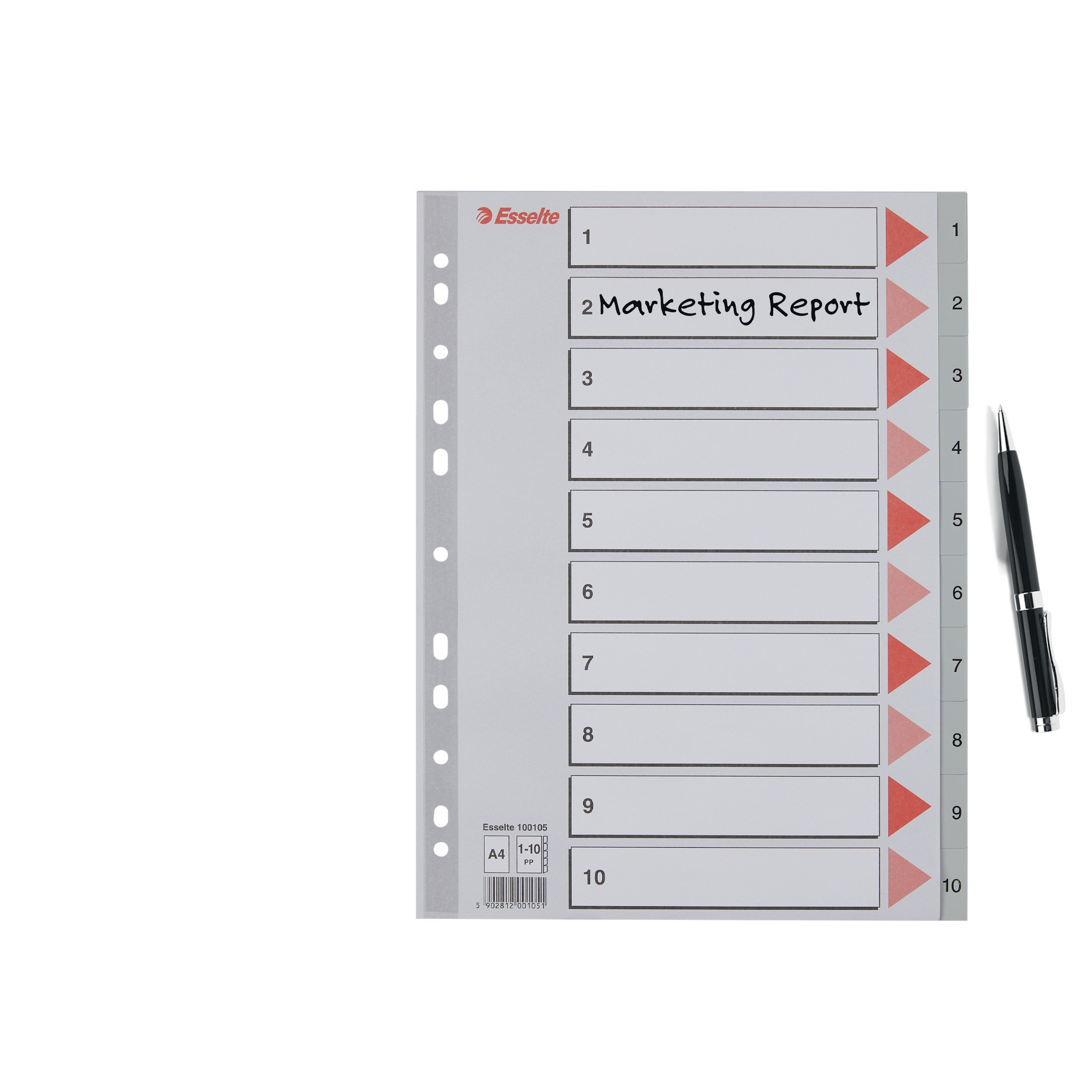 Esselte Register PP A4 1-10 gr 