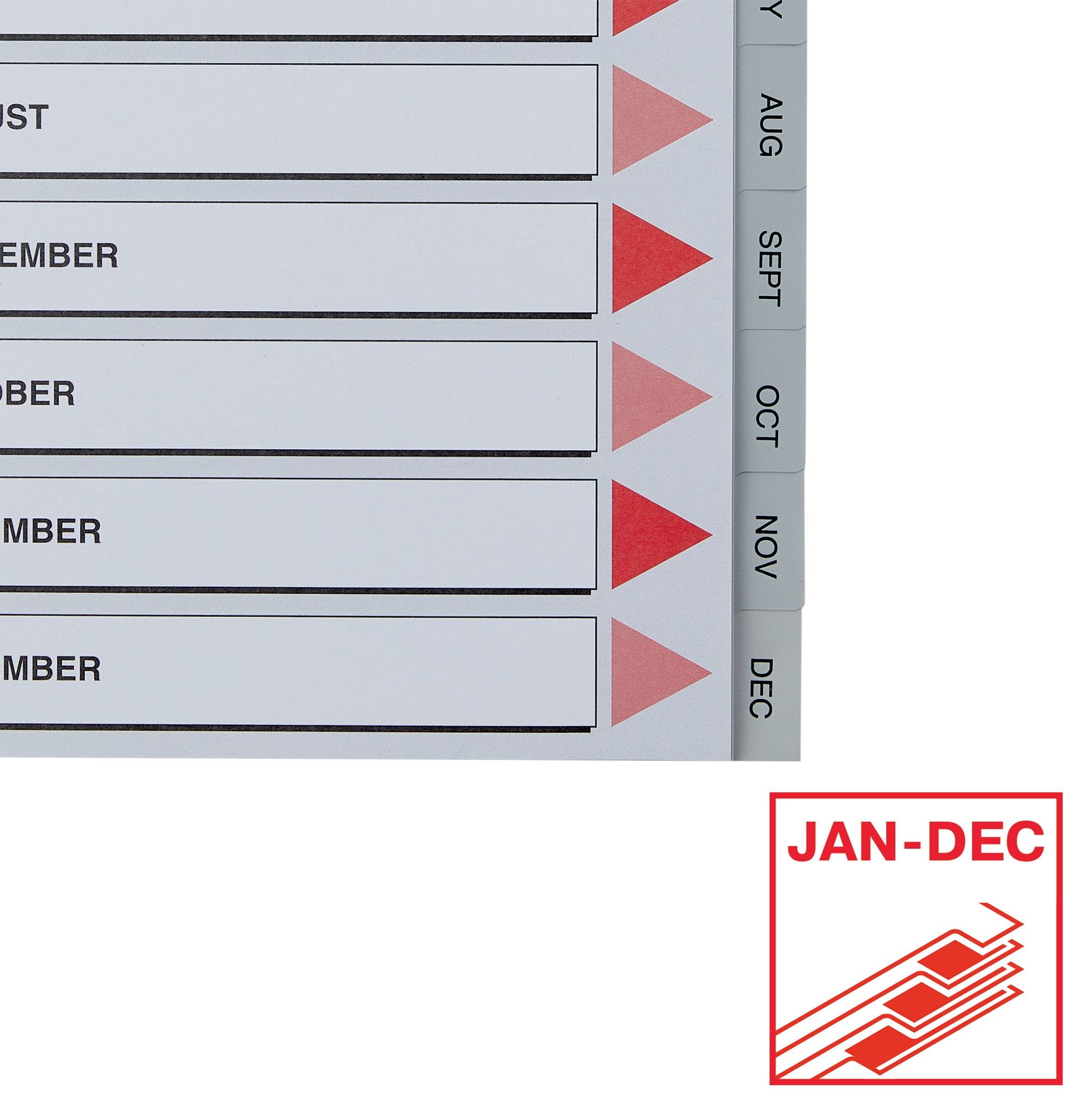Esselte Register PP A4 Jan-Dec (Eng) gr