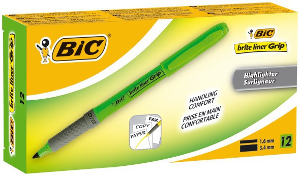 BIC Brite Liner Grip textMarker green