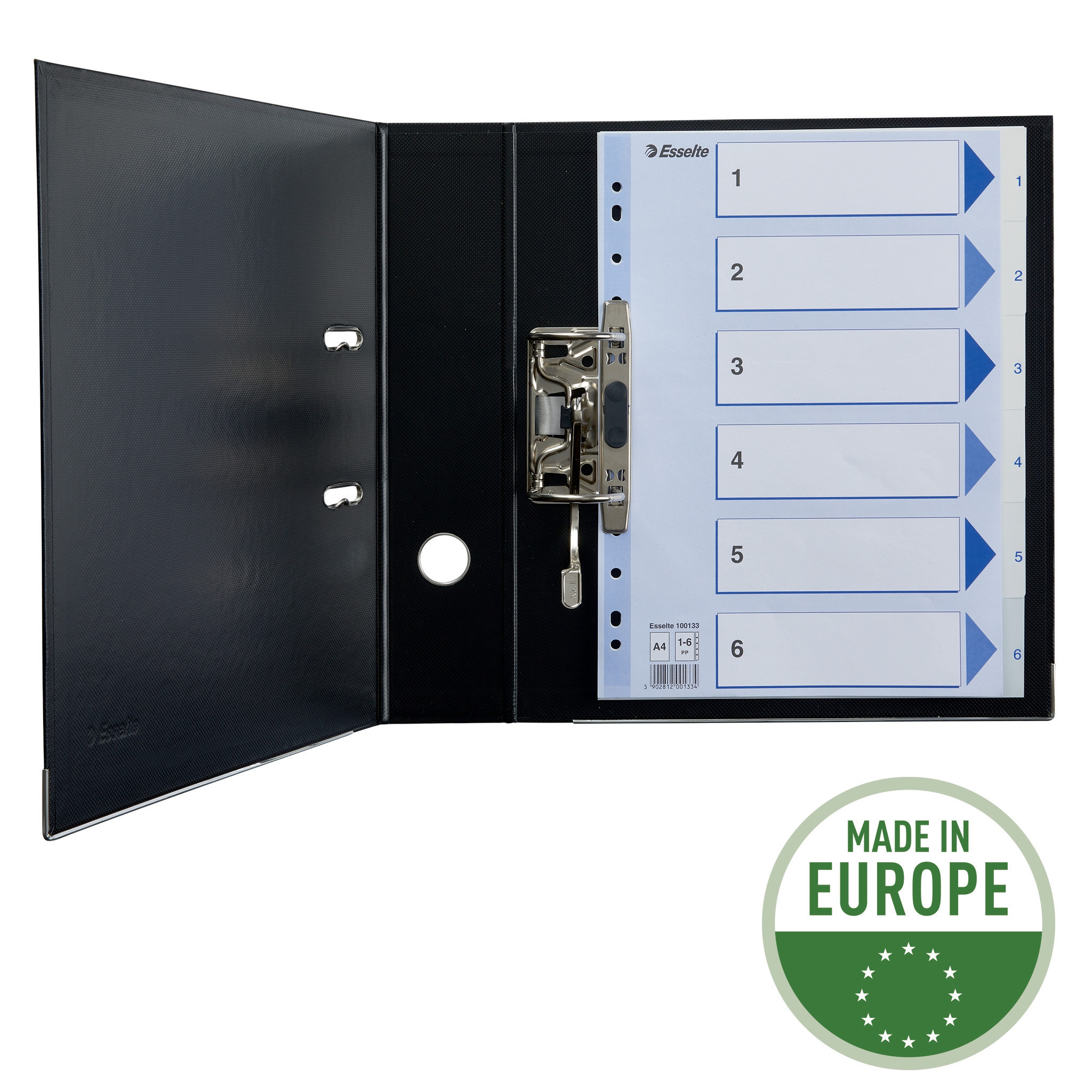 Esselte Register PP A4 1-6 hvit
