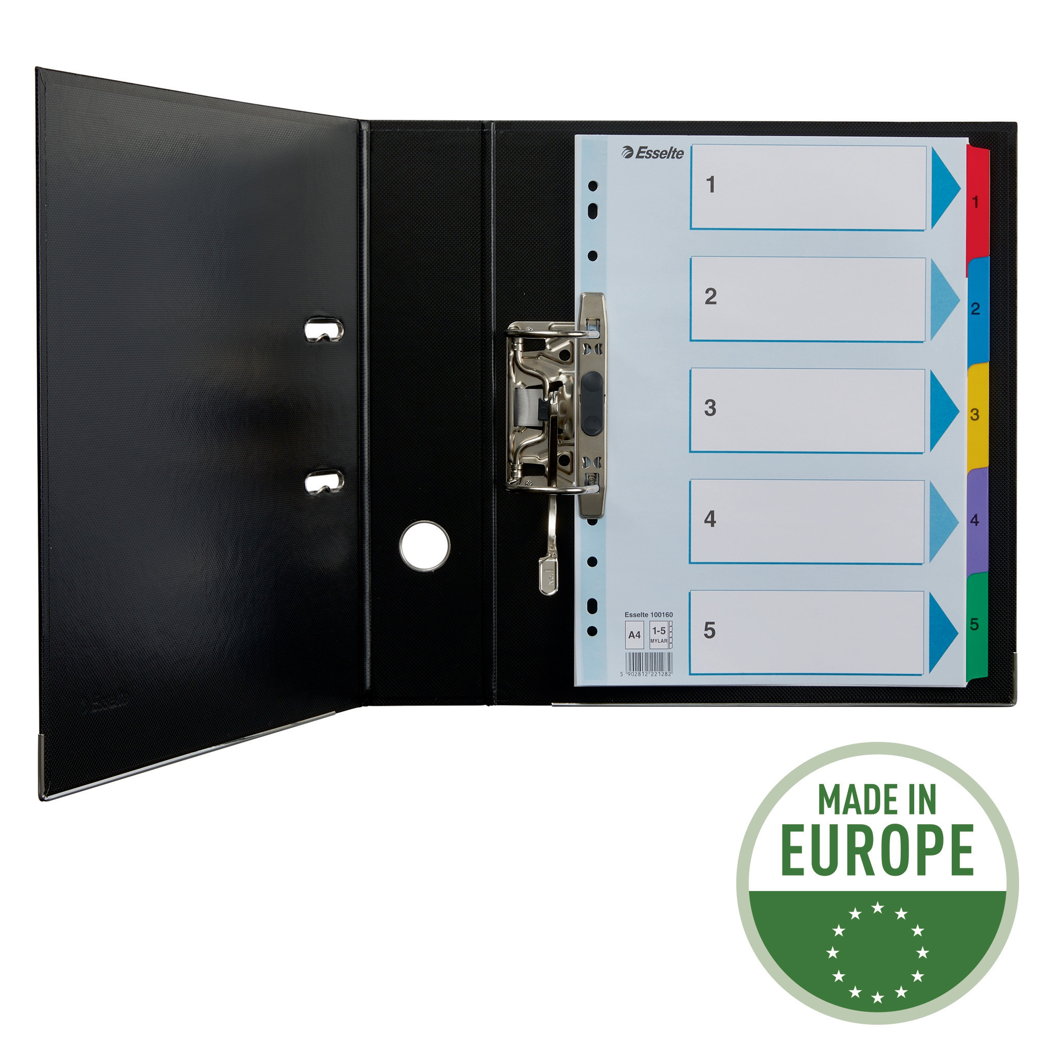 Esselte Register Mylar A4 1-5 flerfarg.