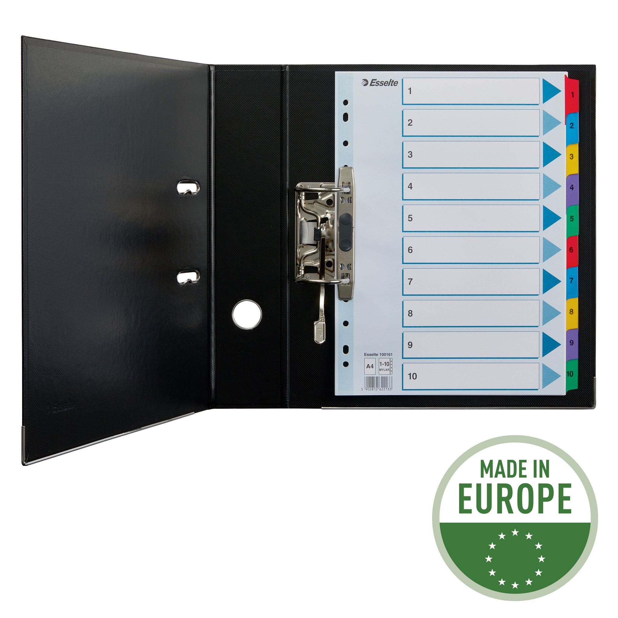 Esselte Register Mylar A4 1-10 flerfarg 