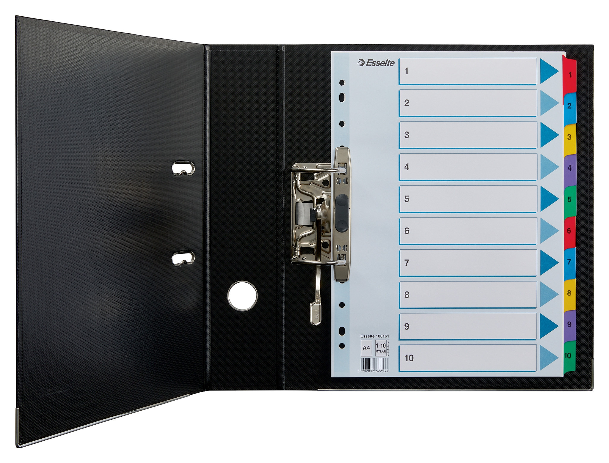 Esselte Register Mylar A4 1-10 flerfarg 