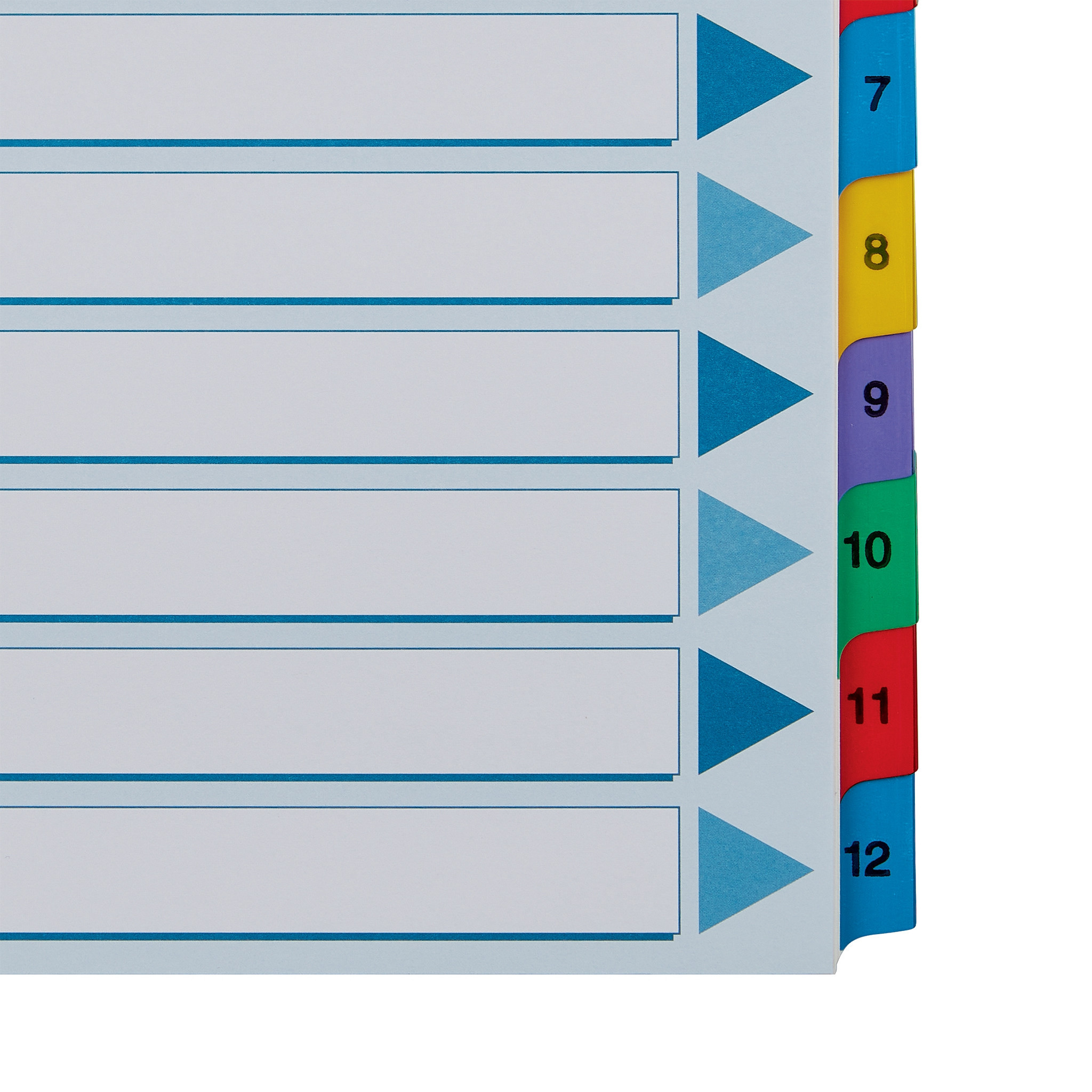 Esselte Register Mylar A4 1-12 flerfarg