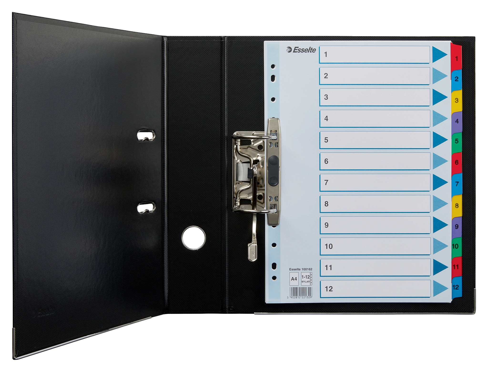 Esselte Register Mylar A4 1-12 flerfarg