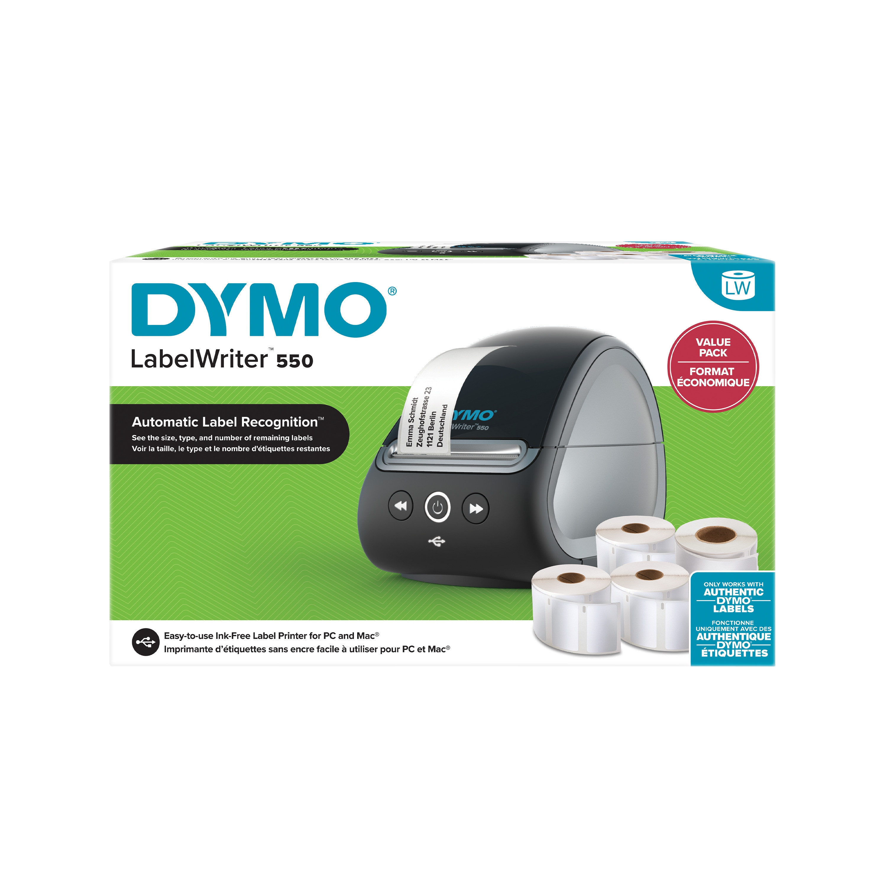 BildeLabelWriter 550 valuepack incl 4 type of labels
