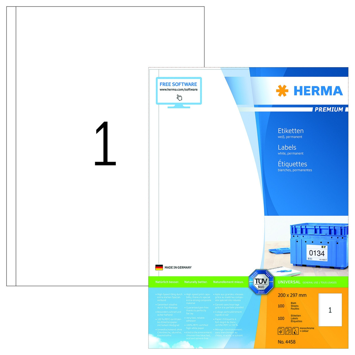 Herma Etikett Premium A4 200x297 (100)