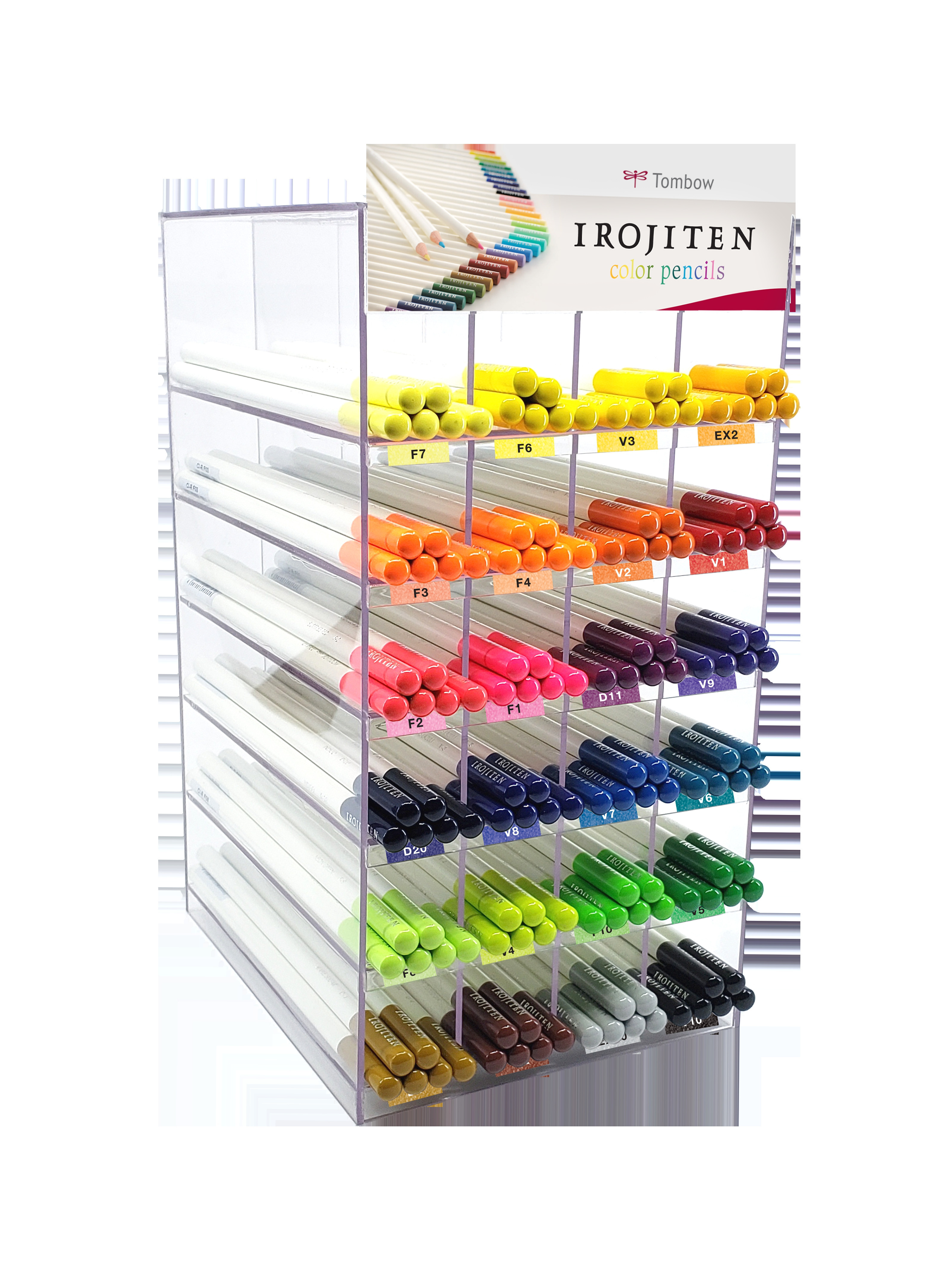 Tombow pencil Irojiten content for display Neon/Vivid (144)
