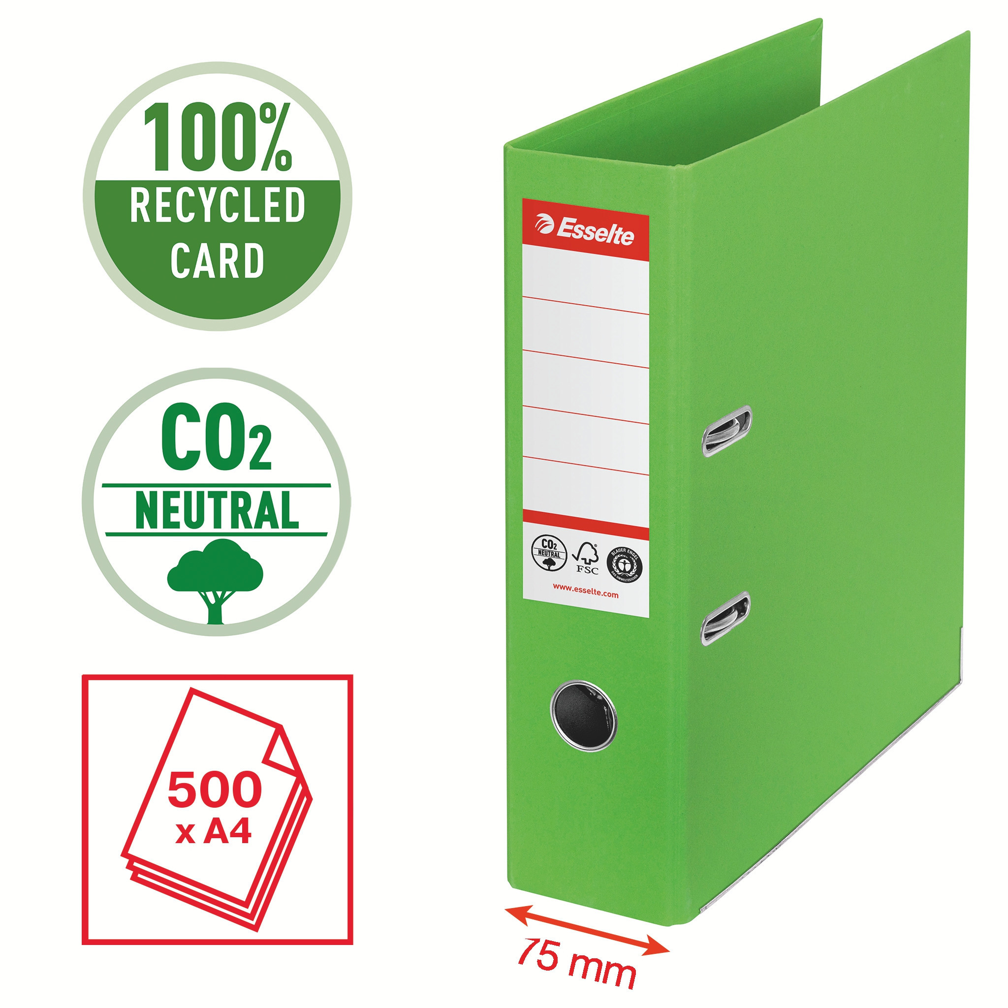 BildeBinder LAF No1 POB CO²-comp A4 75mm green