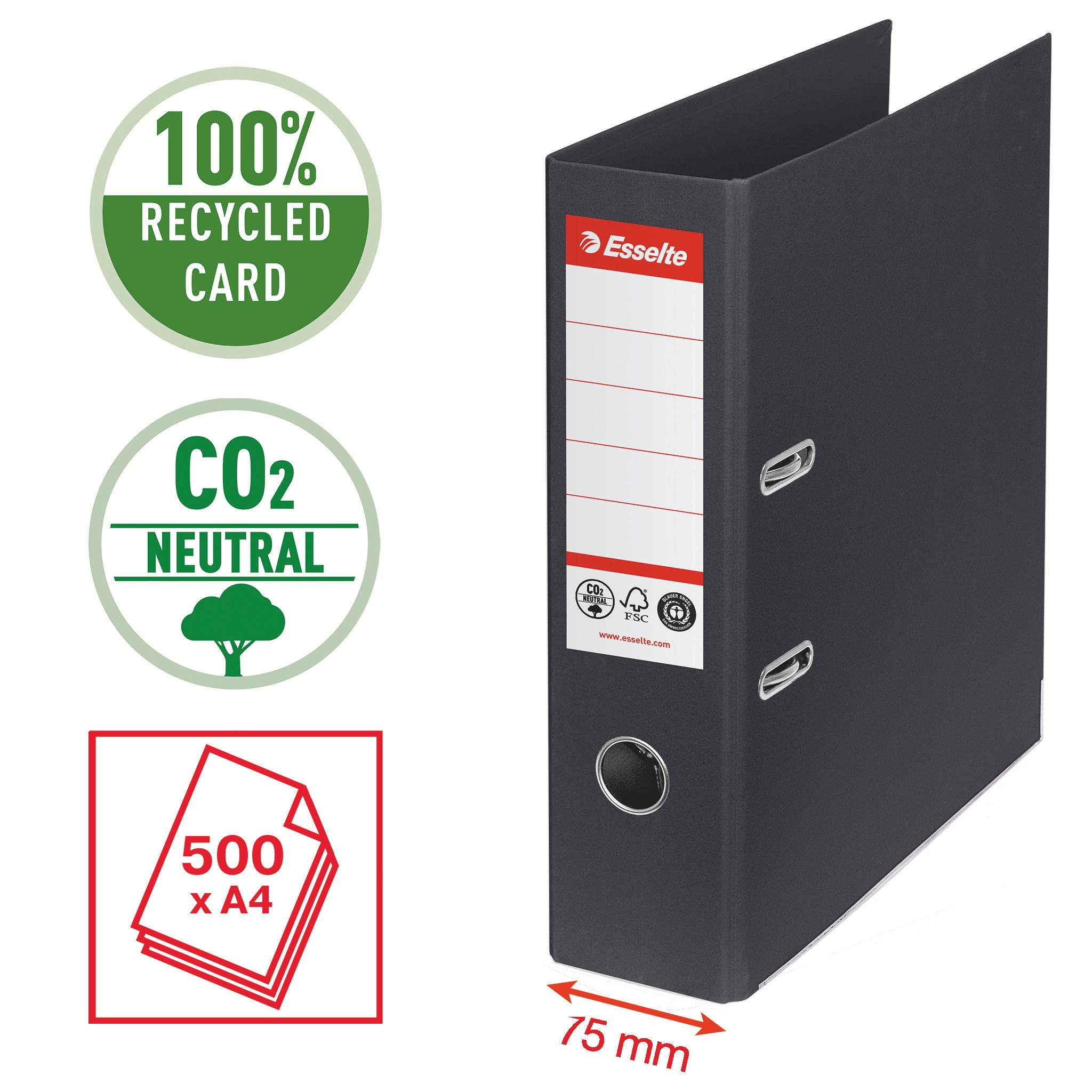 BildeBinder LAF No1 POB CO²-comp A4 75mm black