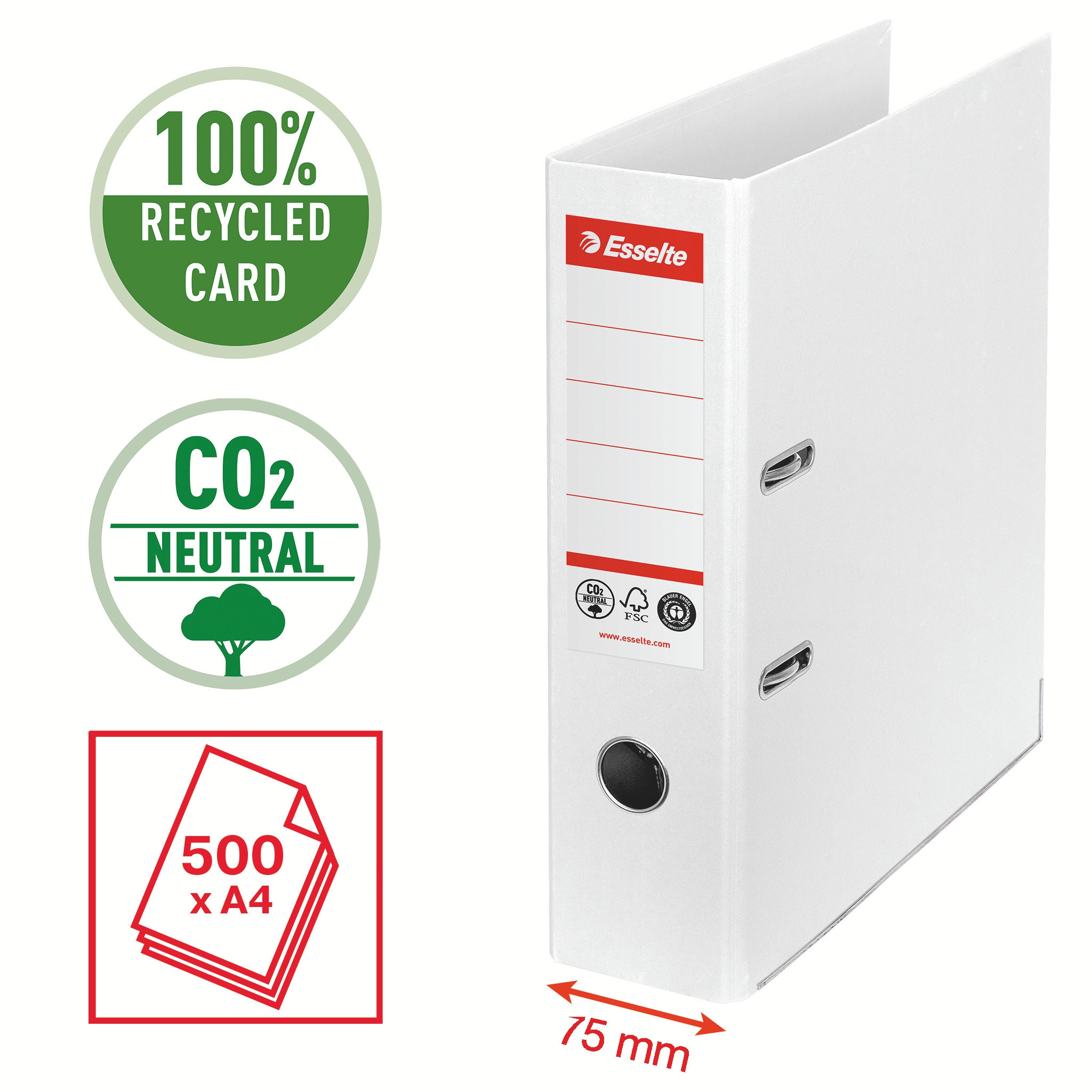 BildeBinder LAF No1 POB CO²-comp A4 75mm white