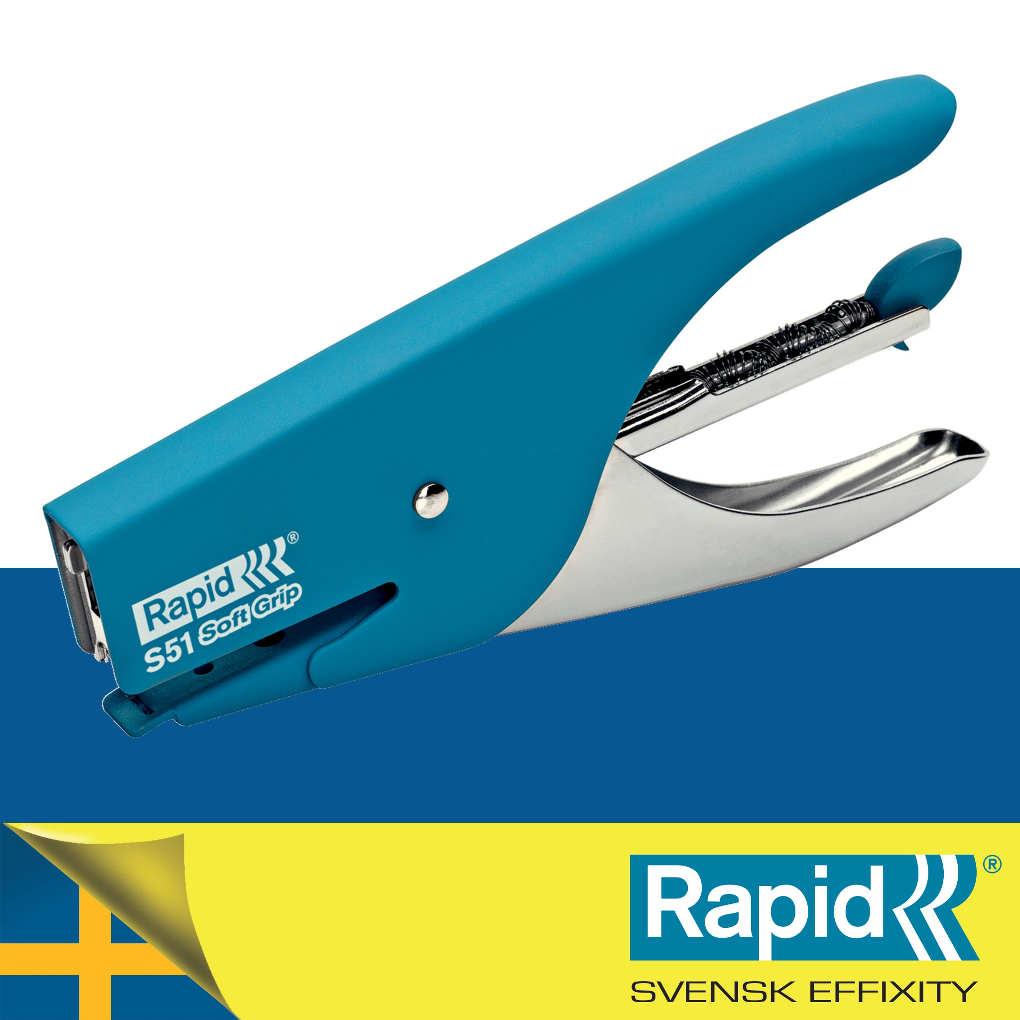 Rapid Stiftemaskin S51 Soft Grip 15 ark bl