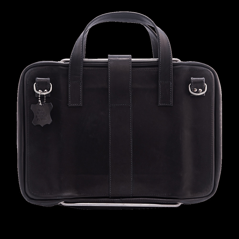 R-Go Viva 15.6'' Laptop bag Full Grain Leather, Black