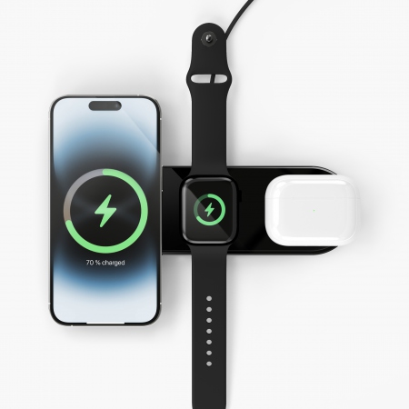 Aura Home - The 3in1 Wireless Charging Station, Black