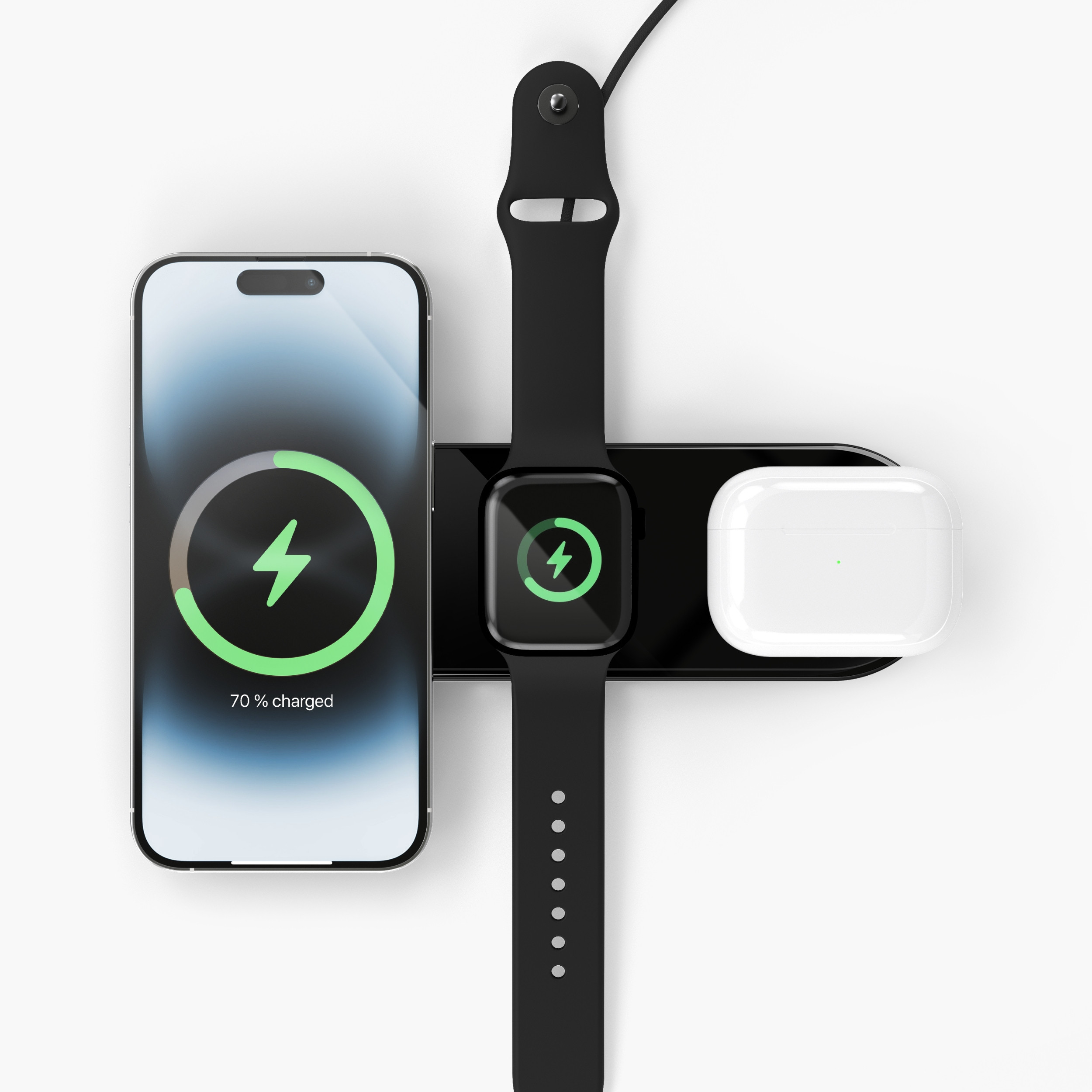 Aura Home - The 3in1 Wireless Charging Station, Black