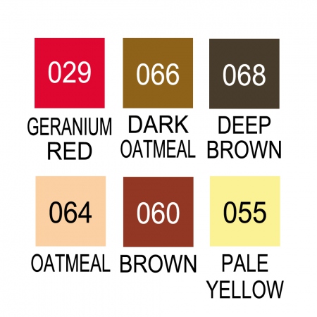 ZIG Akvarellpenn Clean Color Real Brush 6-sett Portrait colo