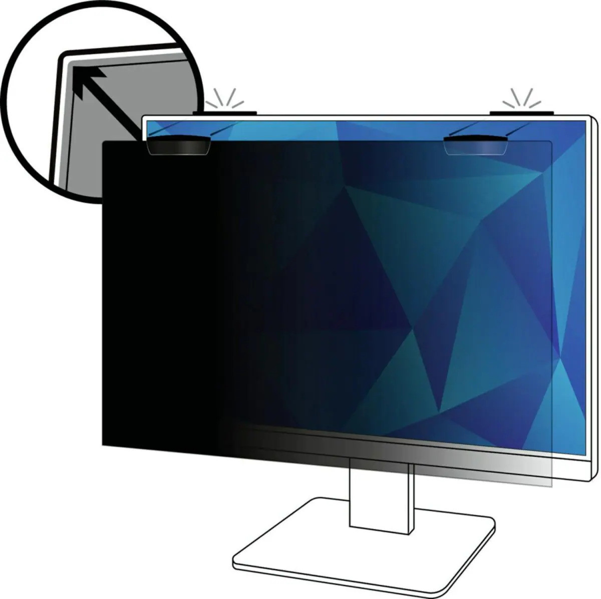Bilde3M Privacy filter Monitor 23,8'' COMPLY Magnetic (16:9)