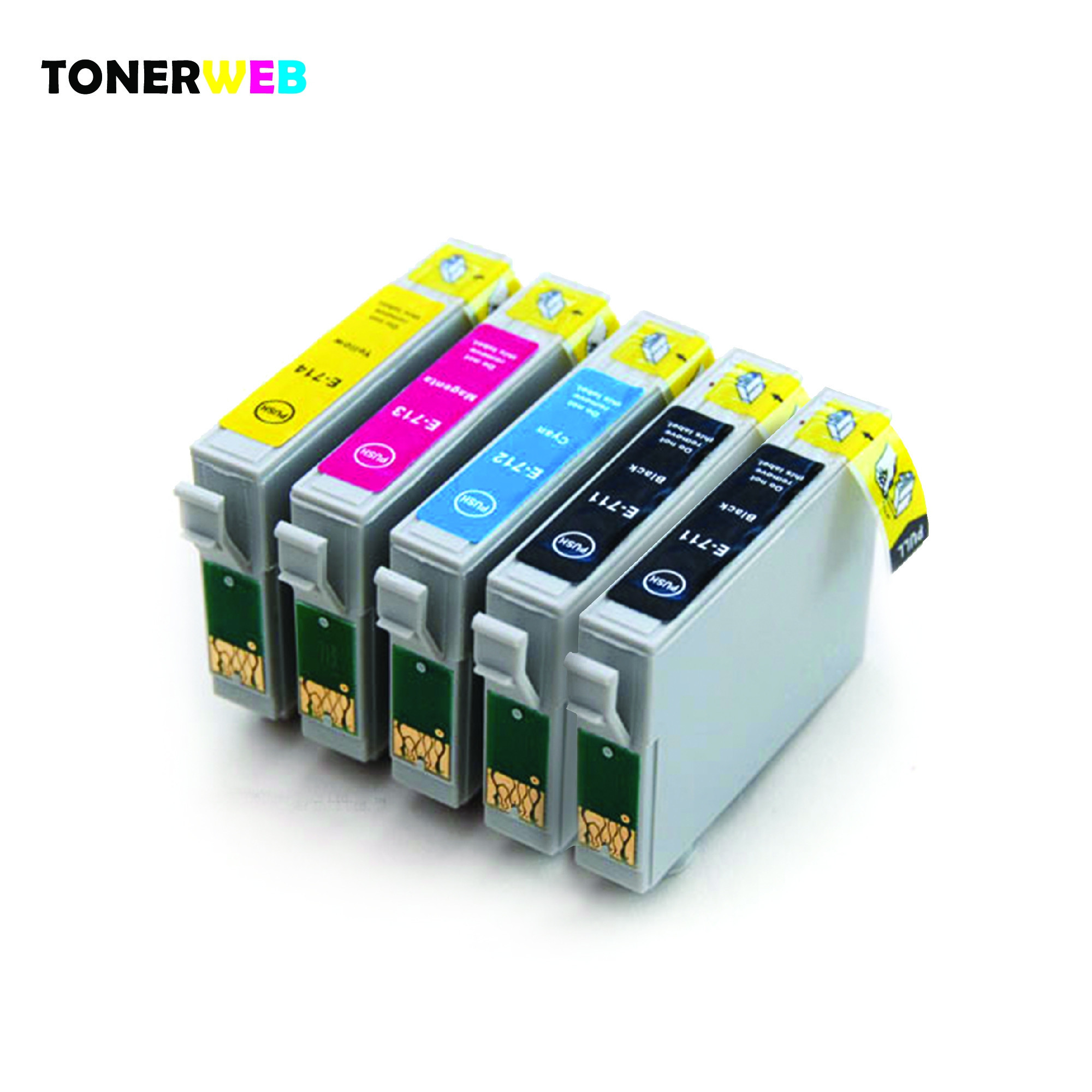 Epson Blekkpakke Sort x 2 + CMY T0711 x 2 /T0712/T0713/T0714 (13 ml) - Erstatter