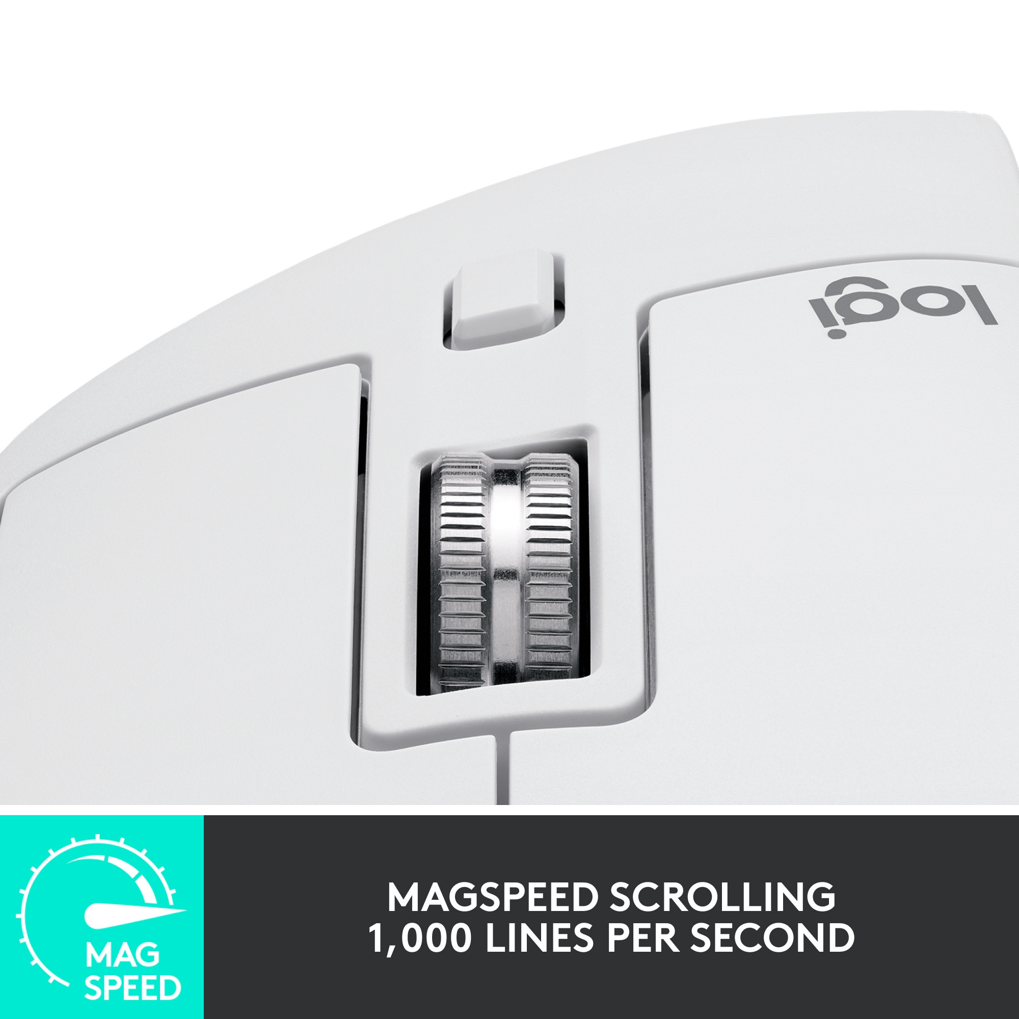 MX Master 3S Performance Wireless Mouse, Pale Grey