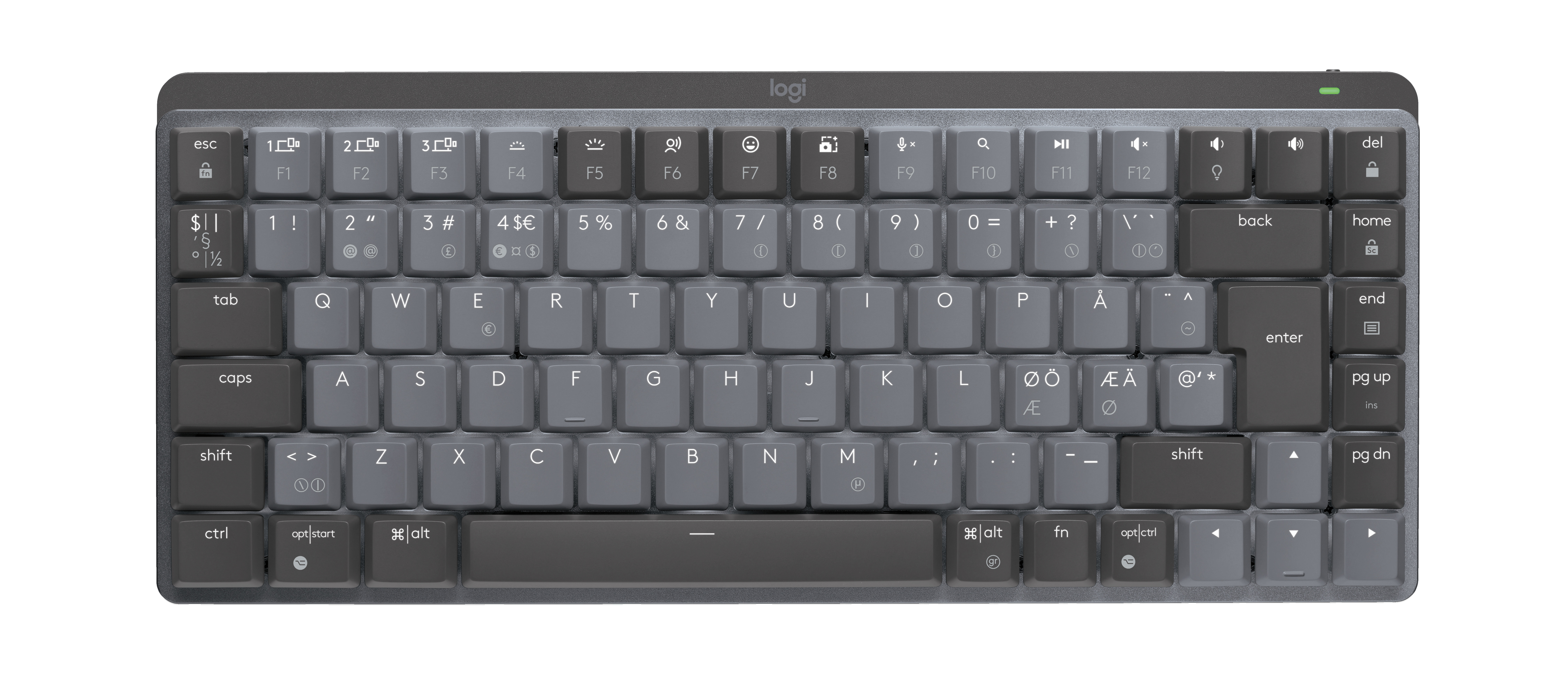 MX Mech. Wireless Mini Minimalist Keyboard Clicky, Graphite