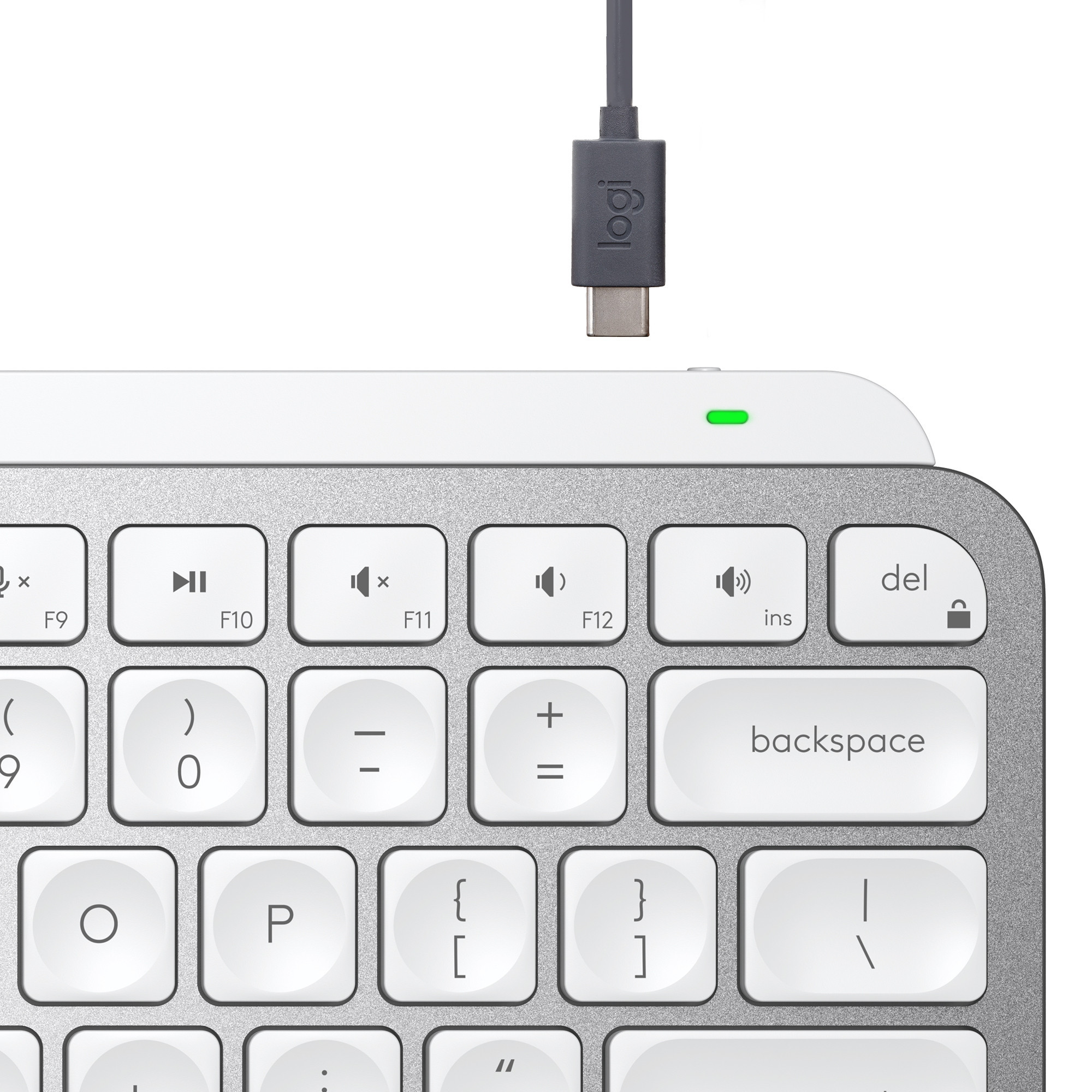MX Keys Mini Minimalist Wireless Keyboard, Pale Grey (Nordic