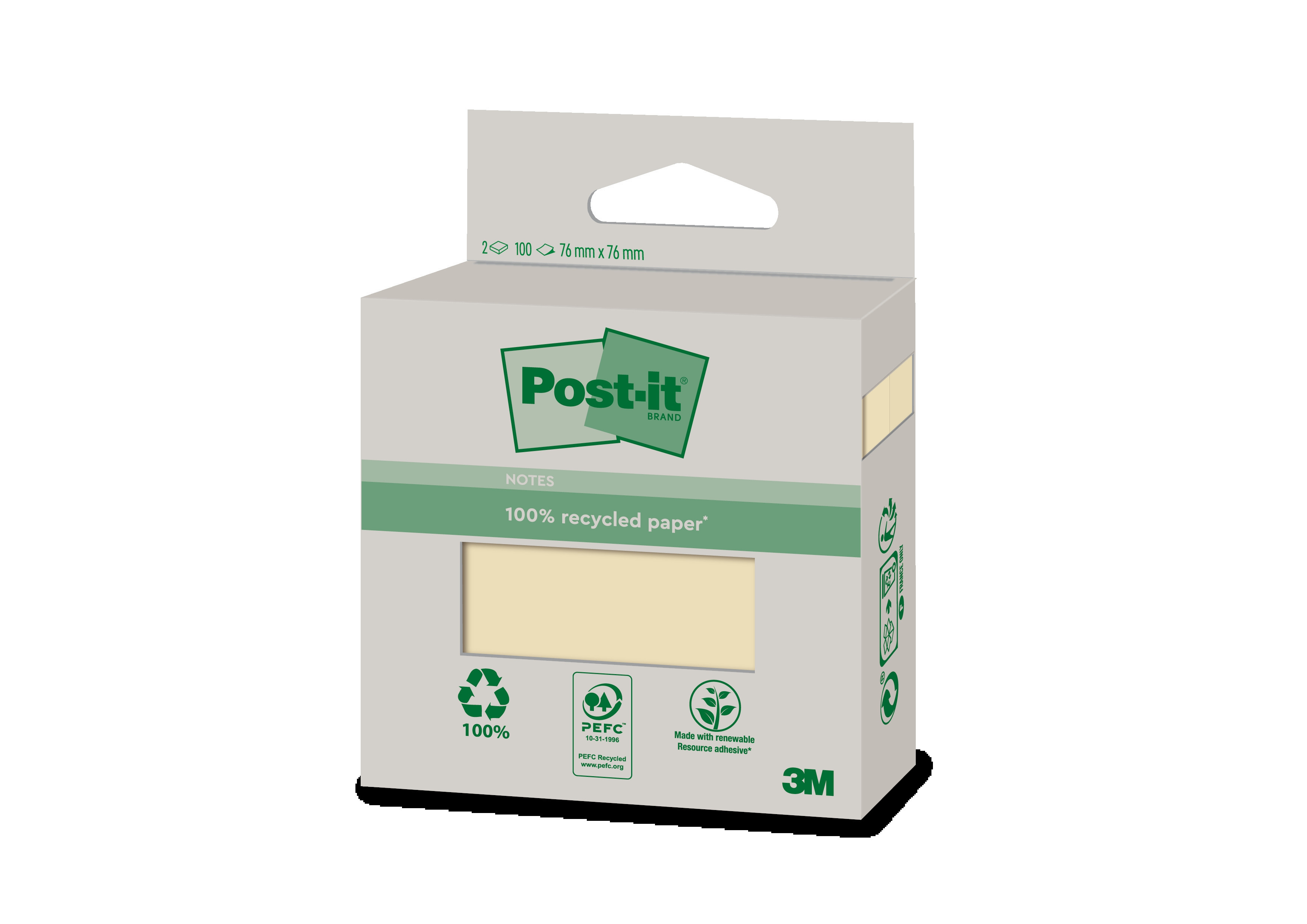 Post-it Canary Yellow 76x76 Recycl (2)