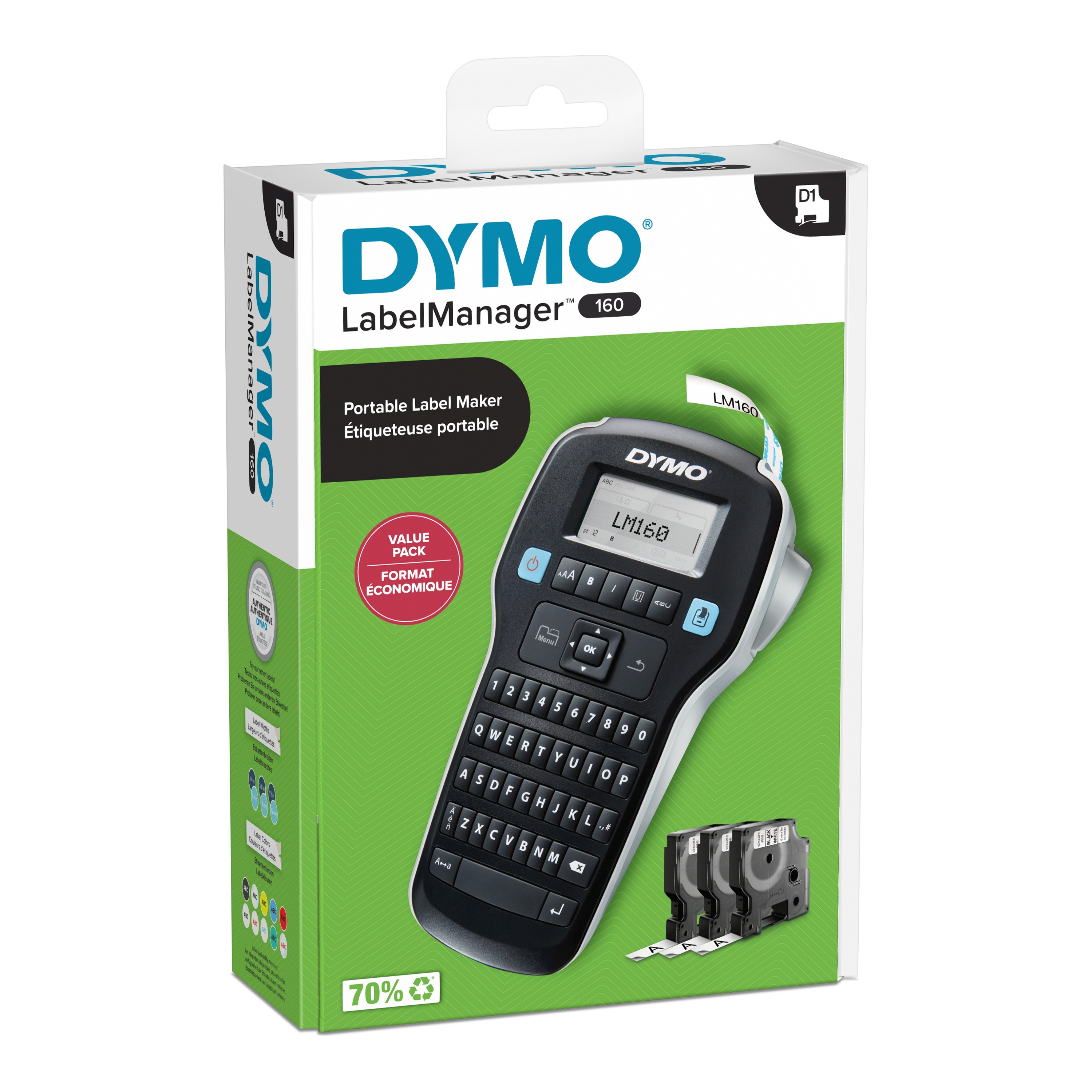 BildeMerkemaskin Dymo Lm 160 + 3X12Mm Tape