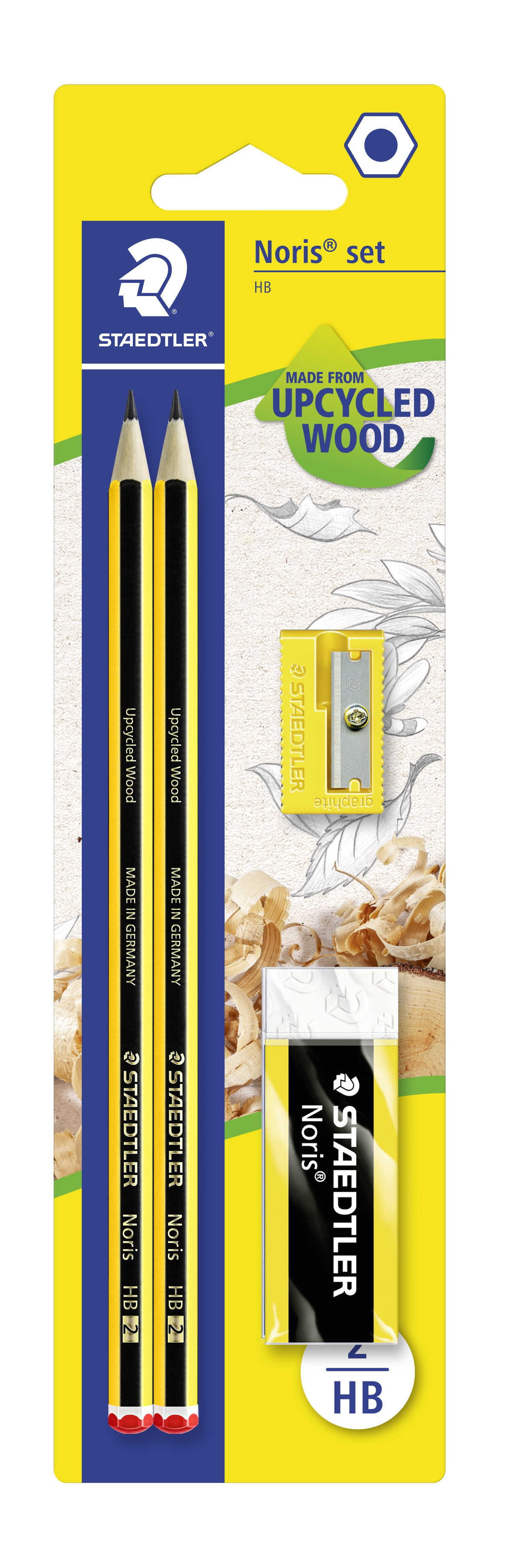 BildeSTAEDTLER Blyant Noris HB set Upcycled Wood (4)