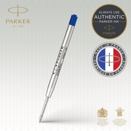 Parker ballpoint pen refill Quinkflow F blue blist
