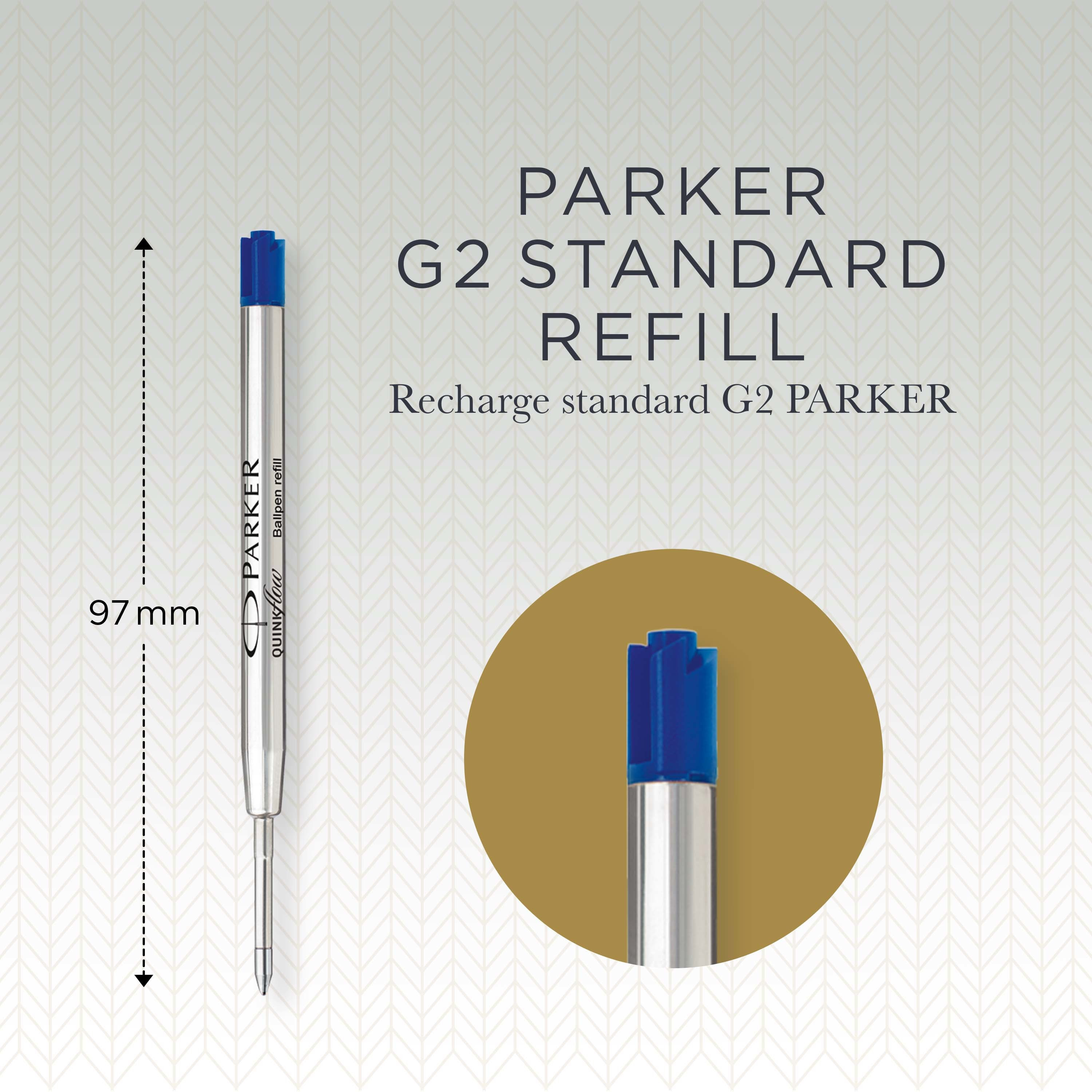 Parker ballpoint pen refill Quinkflow F blue blist