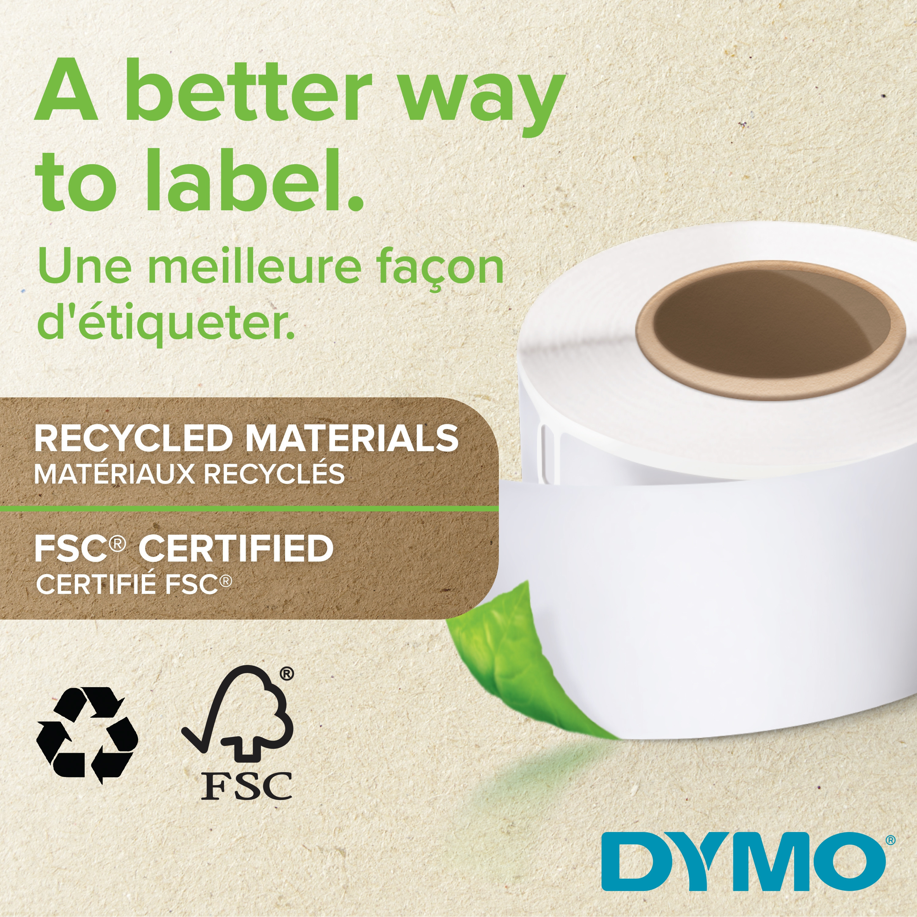 Dymo Frakt/navneetiketter 54x101 Permanent hvite (220) x 12