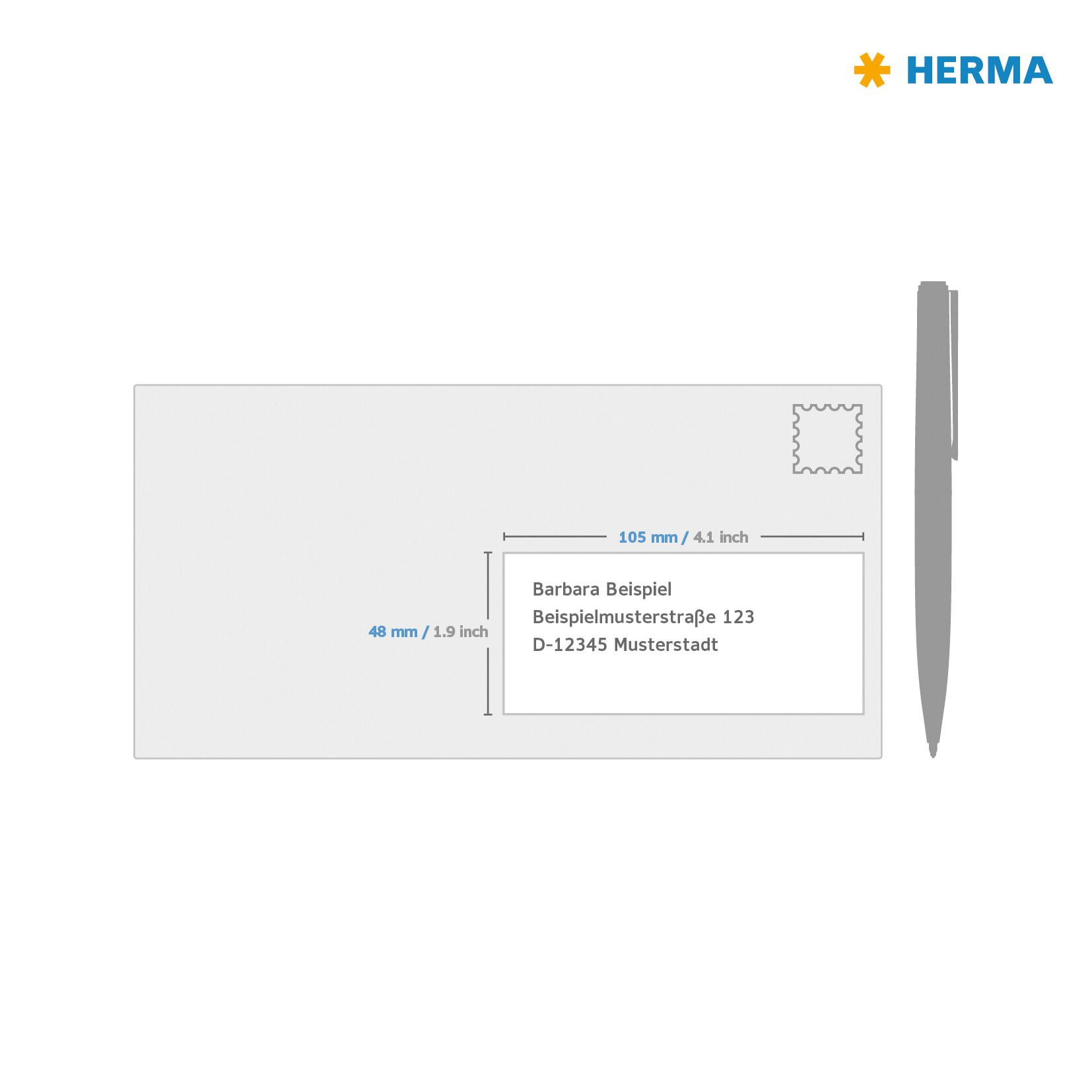 Herma Etiketter Resirkulert 105x48 Hvit (960)