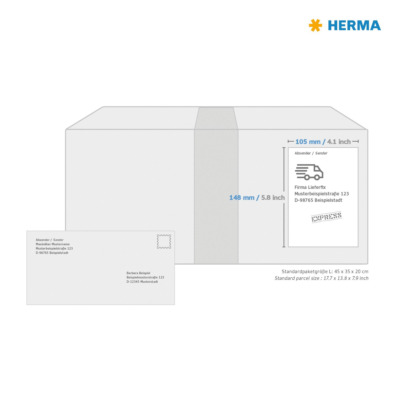 Herma Etiketter Resirkulert 105x148 Hvit (320)